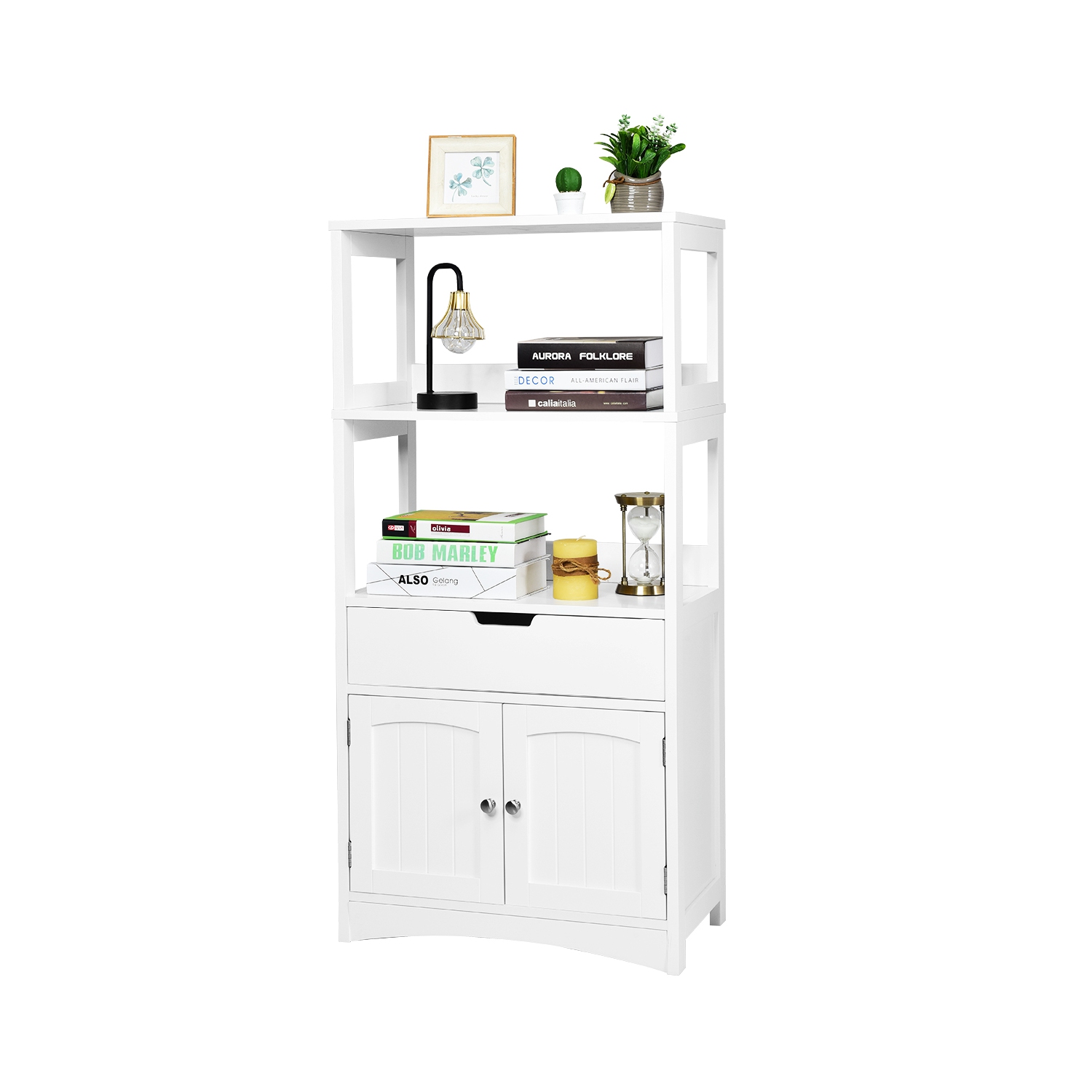 Topbuy Storage Cabinet Organizer with Drawer & Shelves