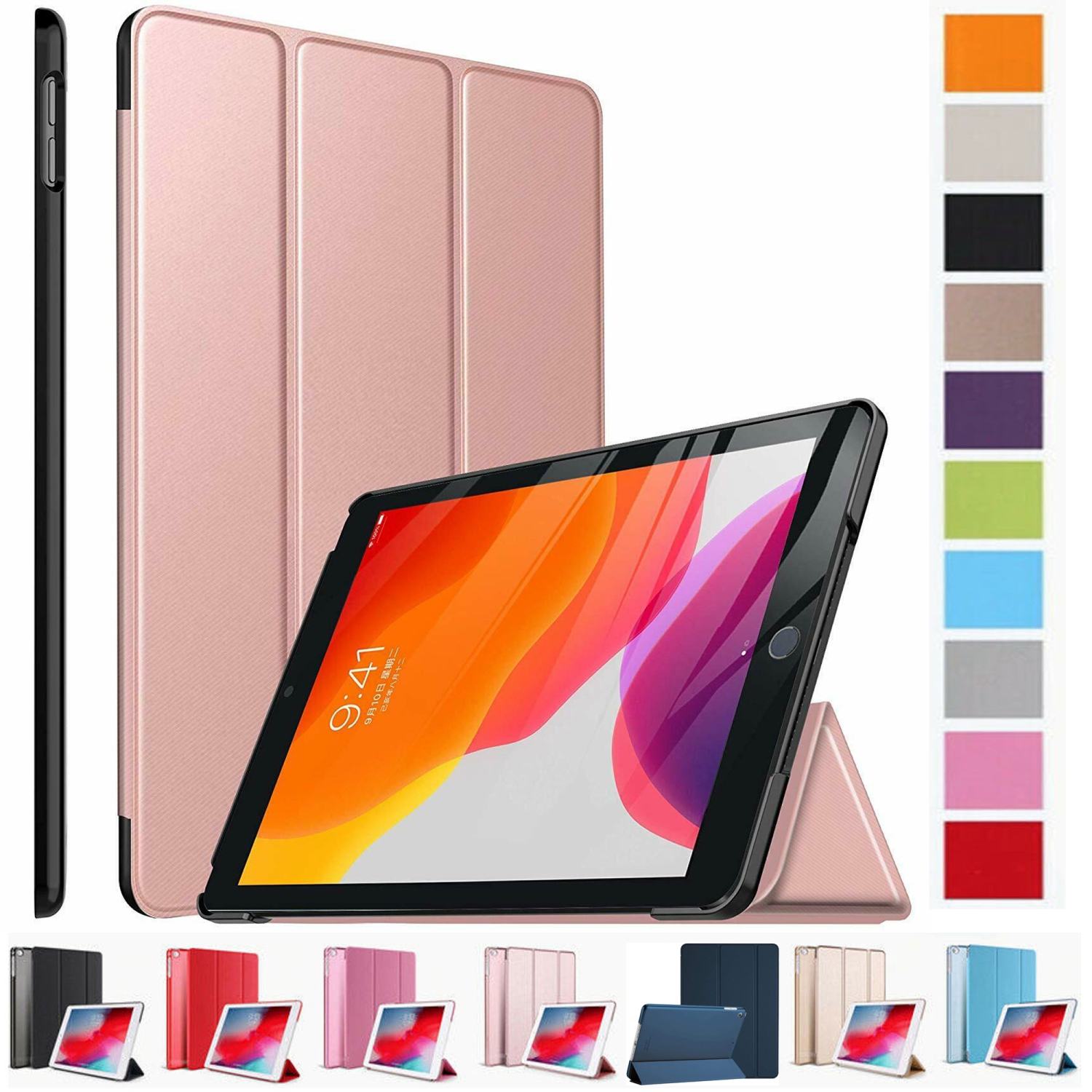 Case Fit New iPad 9th 9 Generation 2021, iPad 8th 8 Generation 2020, iPad 7th 7 Gen 2019, iPad 10.2 Supershield Case - Slim Smart Shell Stand