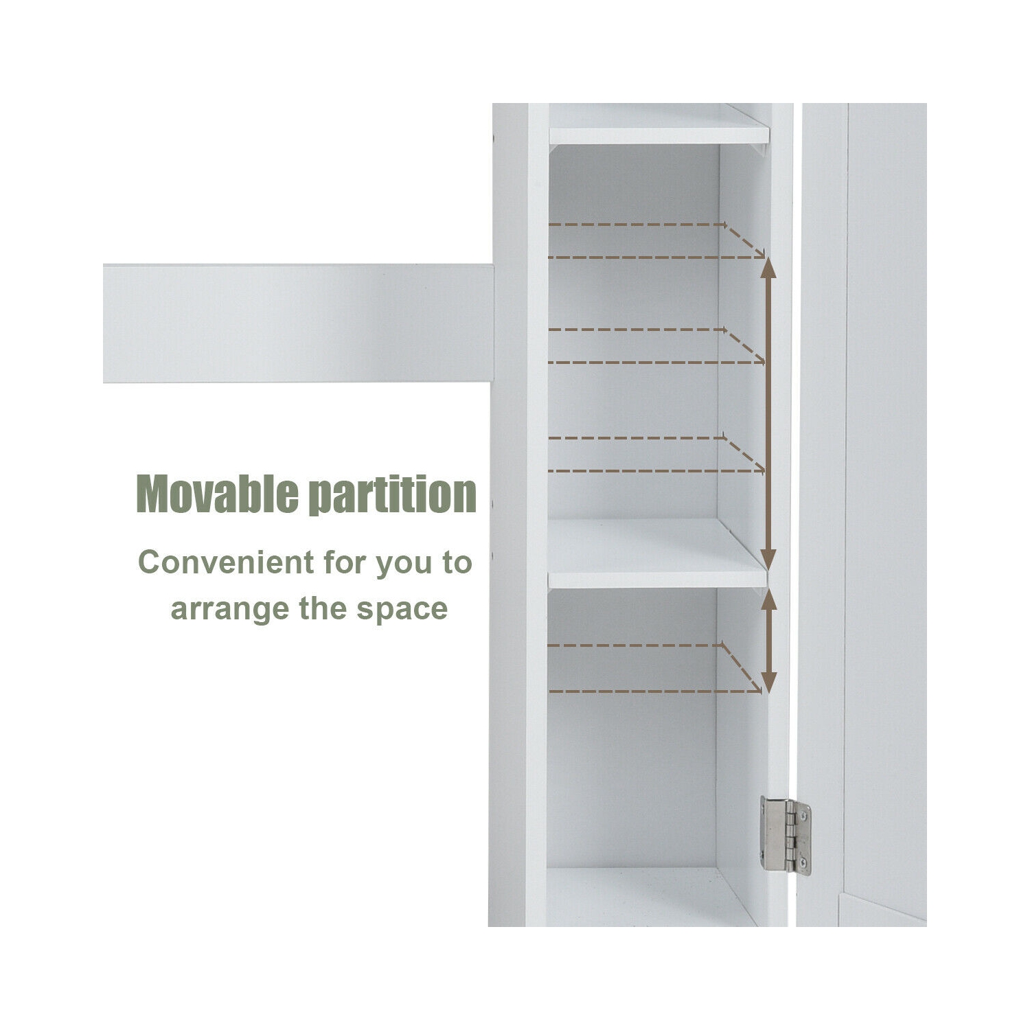 Armoire en bois pour la salle de bain de TopBuy armoire avec porte basculante, blanc