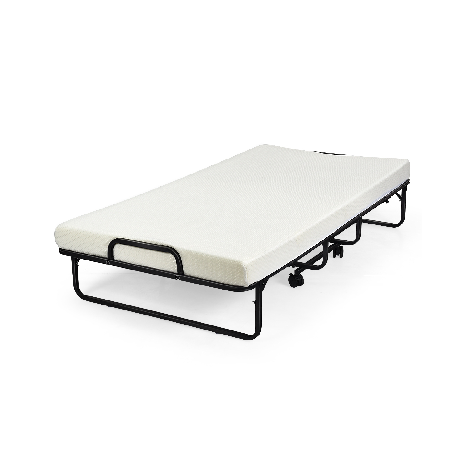 Topbuy Folding Bed with Memory Foam Mattress Rollaway Guest Bed Daybed