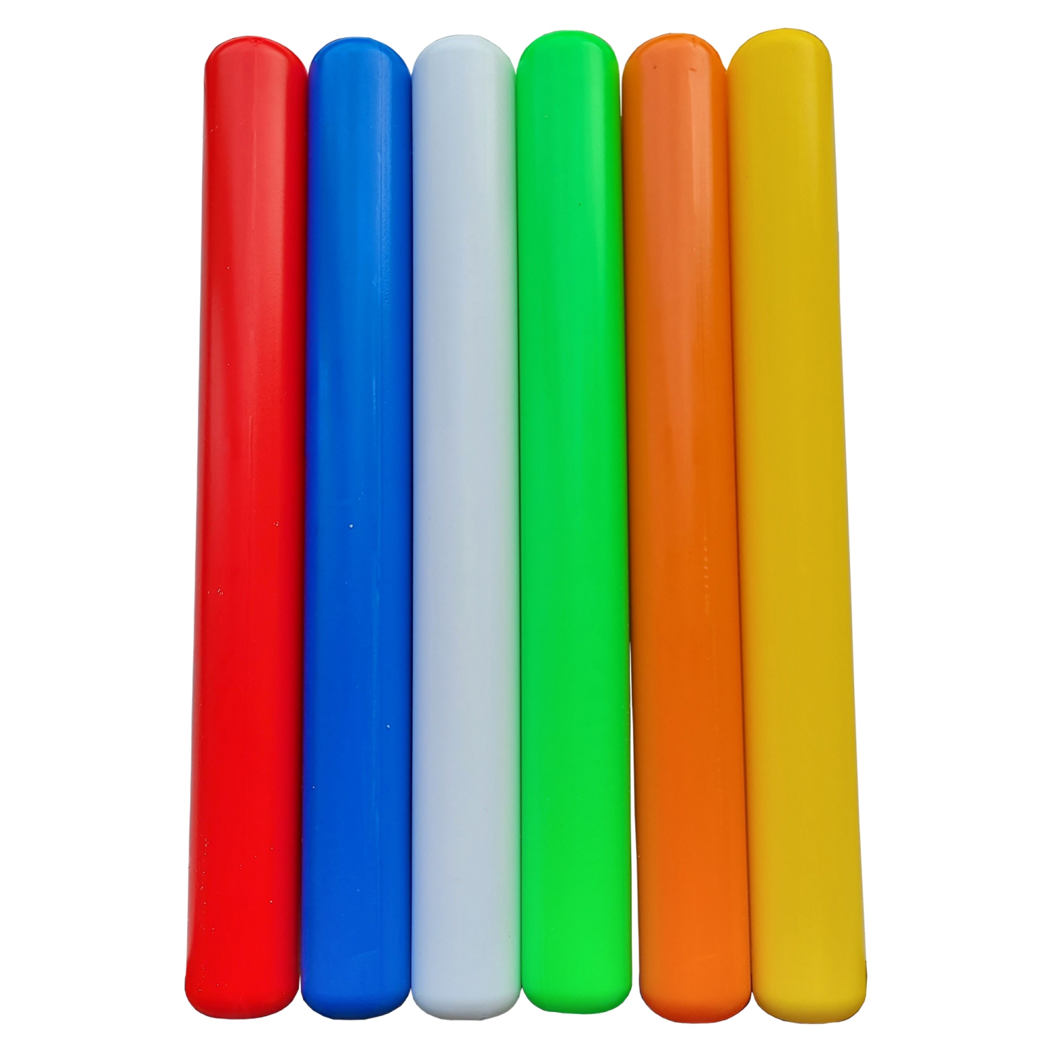 PRISP Set of 6 Relay Batons - Hollow Coloured Sticks for Track and Field