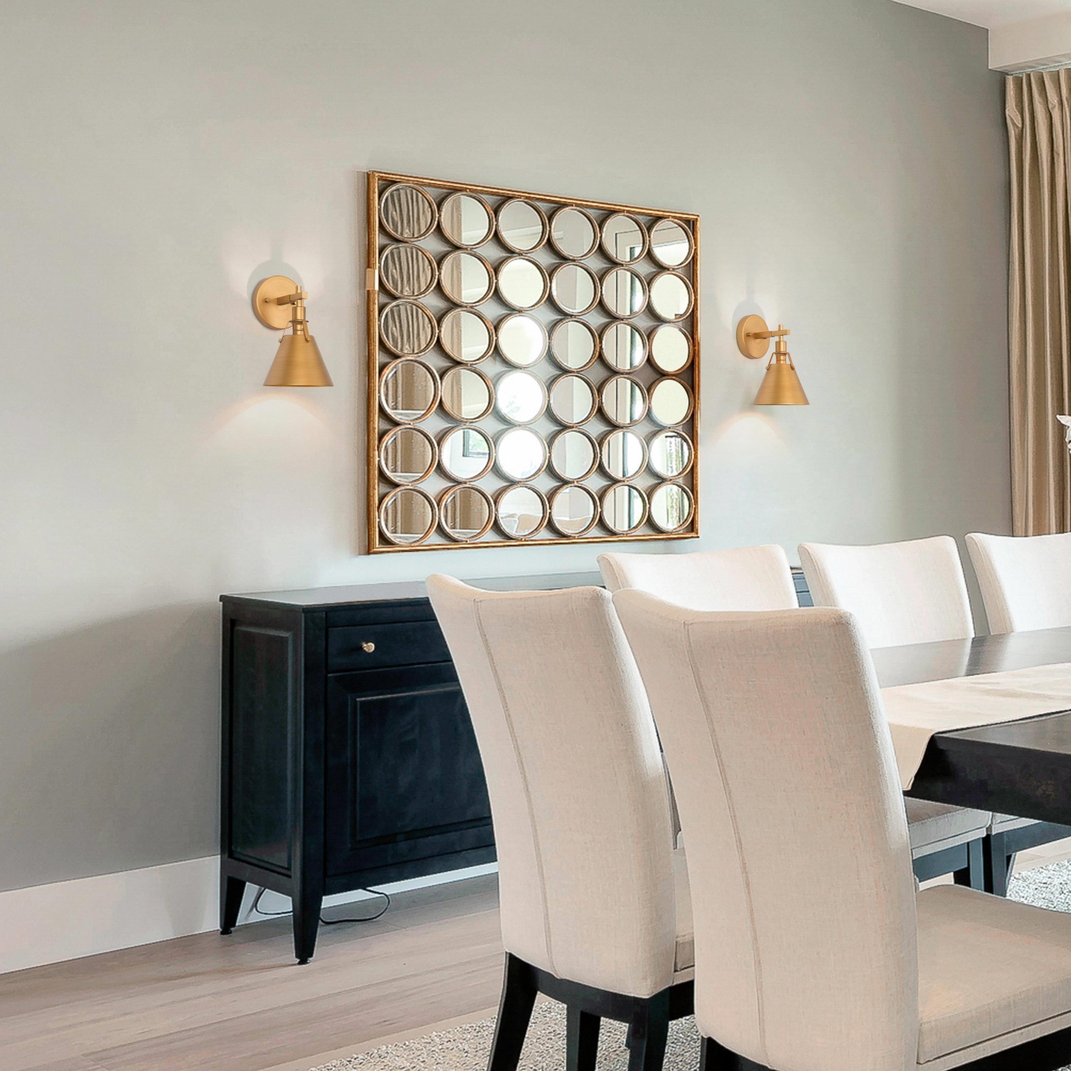 Applique murale moderne en métal à 1 ampoule, doré