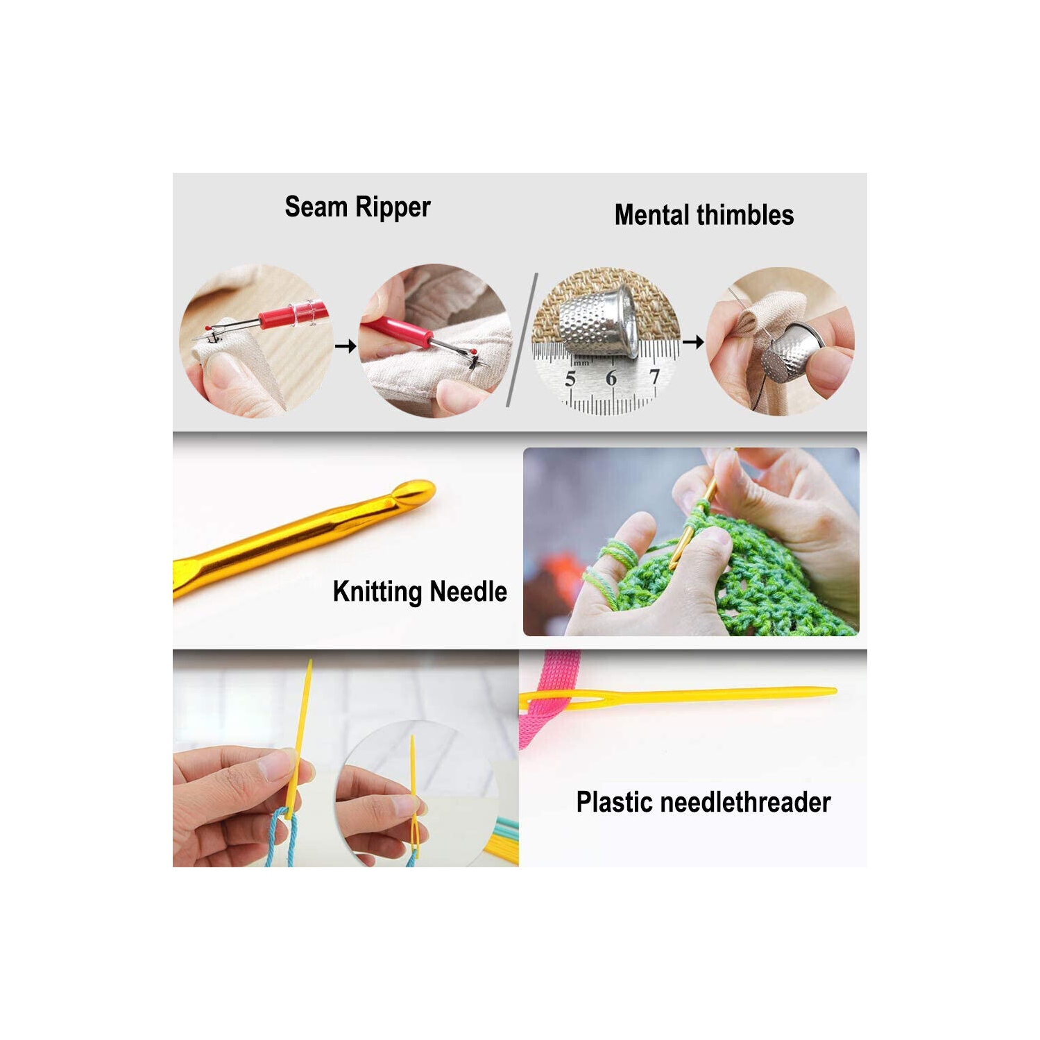 Sewing KIT Thread Spools Sewing Tool Kit with PU Case for Home,Travel,Emergency