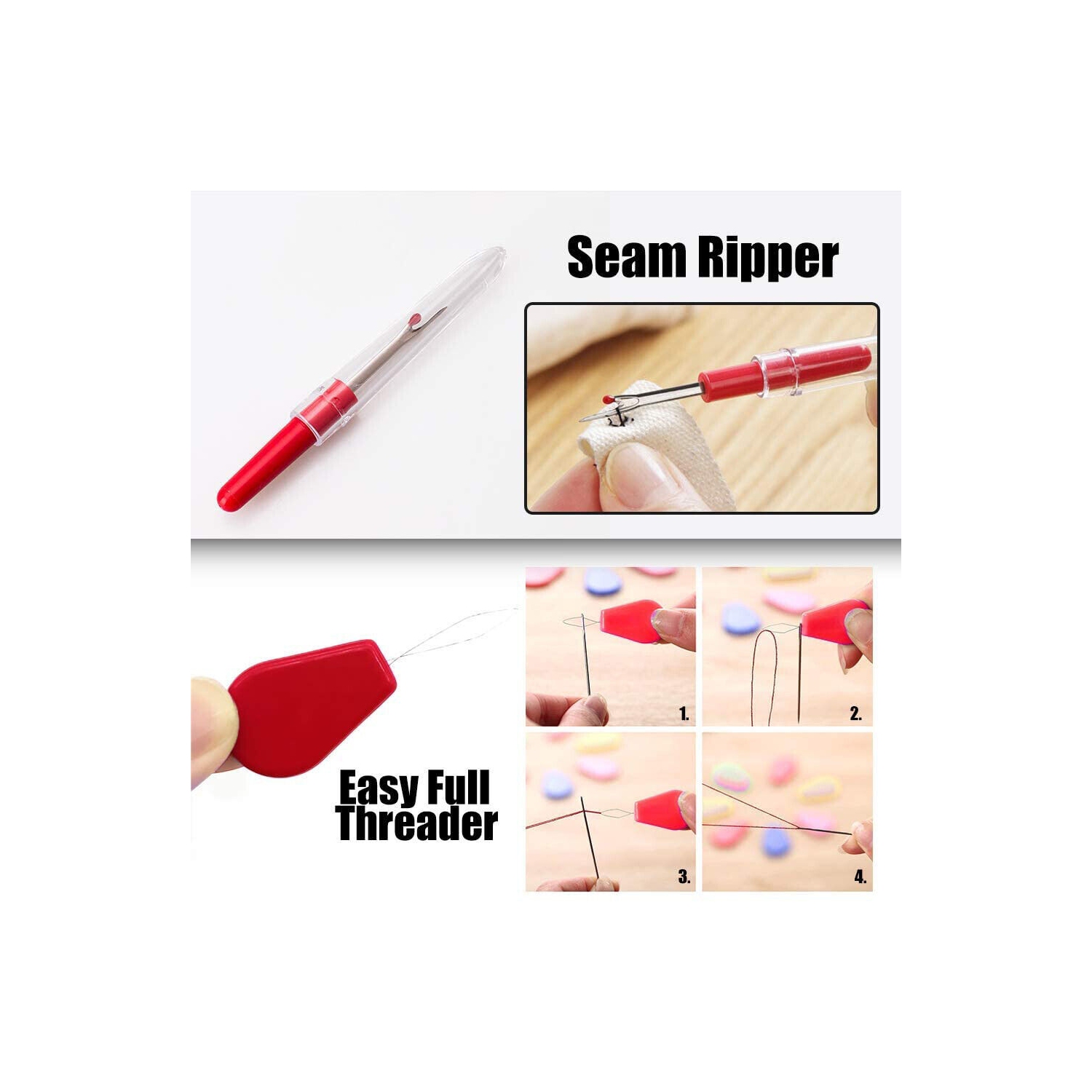 Sewing KIT Thread Spools Sewing Tool Kit with PU Case for Home,Travel,Emergency