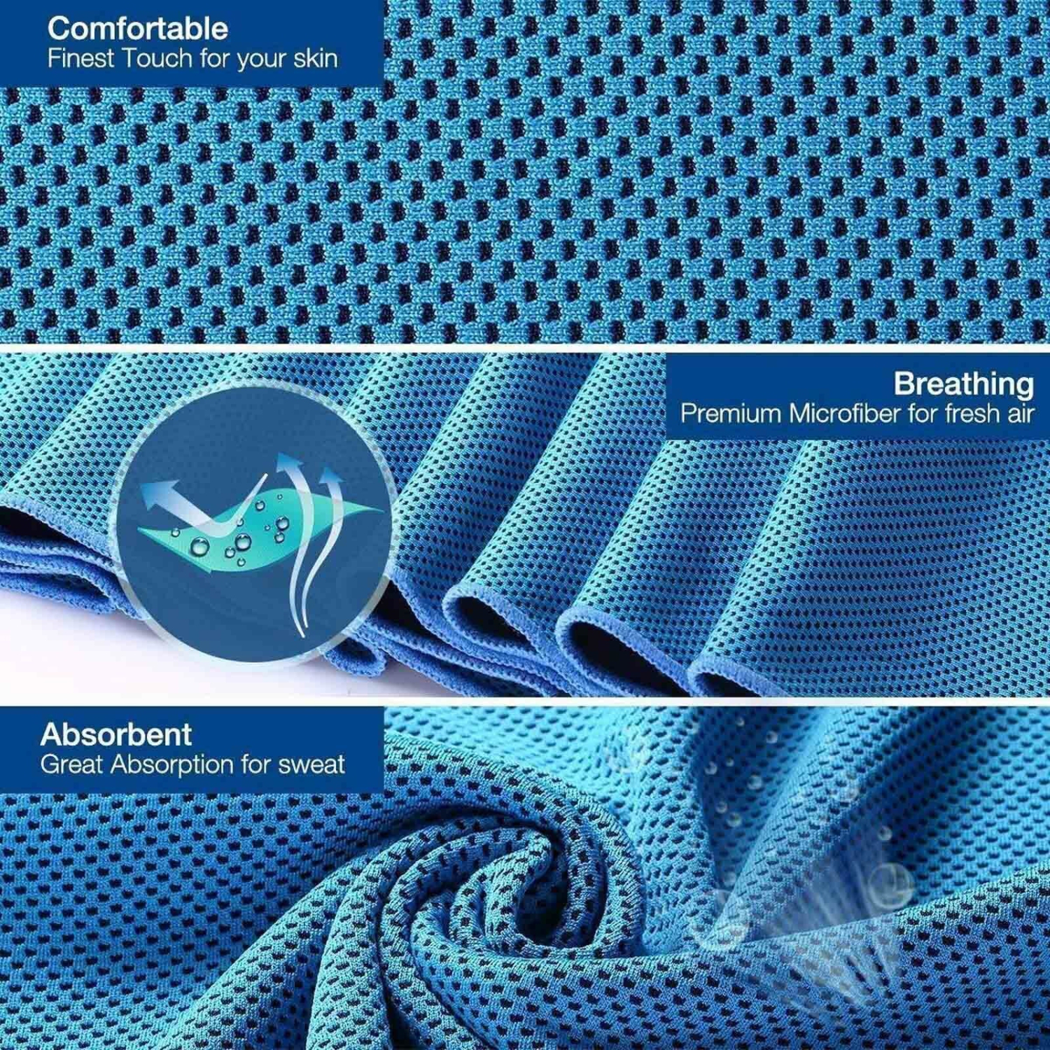 La serviette Ice Cold pour soulagement instantané de Quick Dry Fitness peut être utilisée comme serre-tête rafraîchissant pour le cou