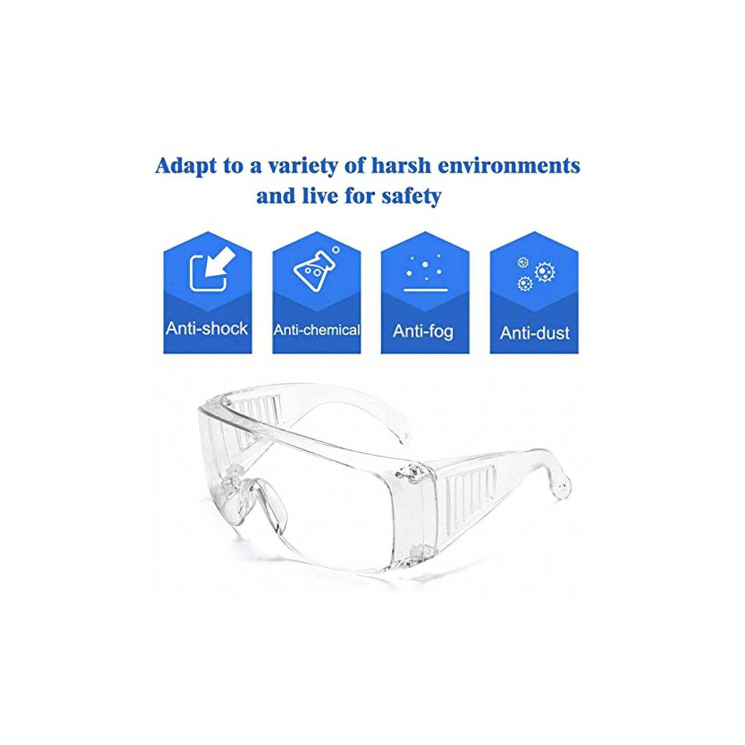 Safety Glasses Over Glasses Goggles Protective Eyewear for Work Lab Men Women CA