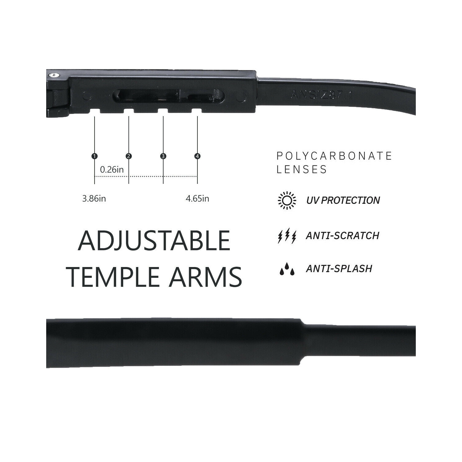 Work & Sports Safety Glasses EN166 CE Certified