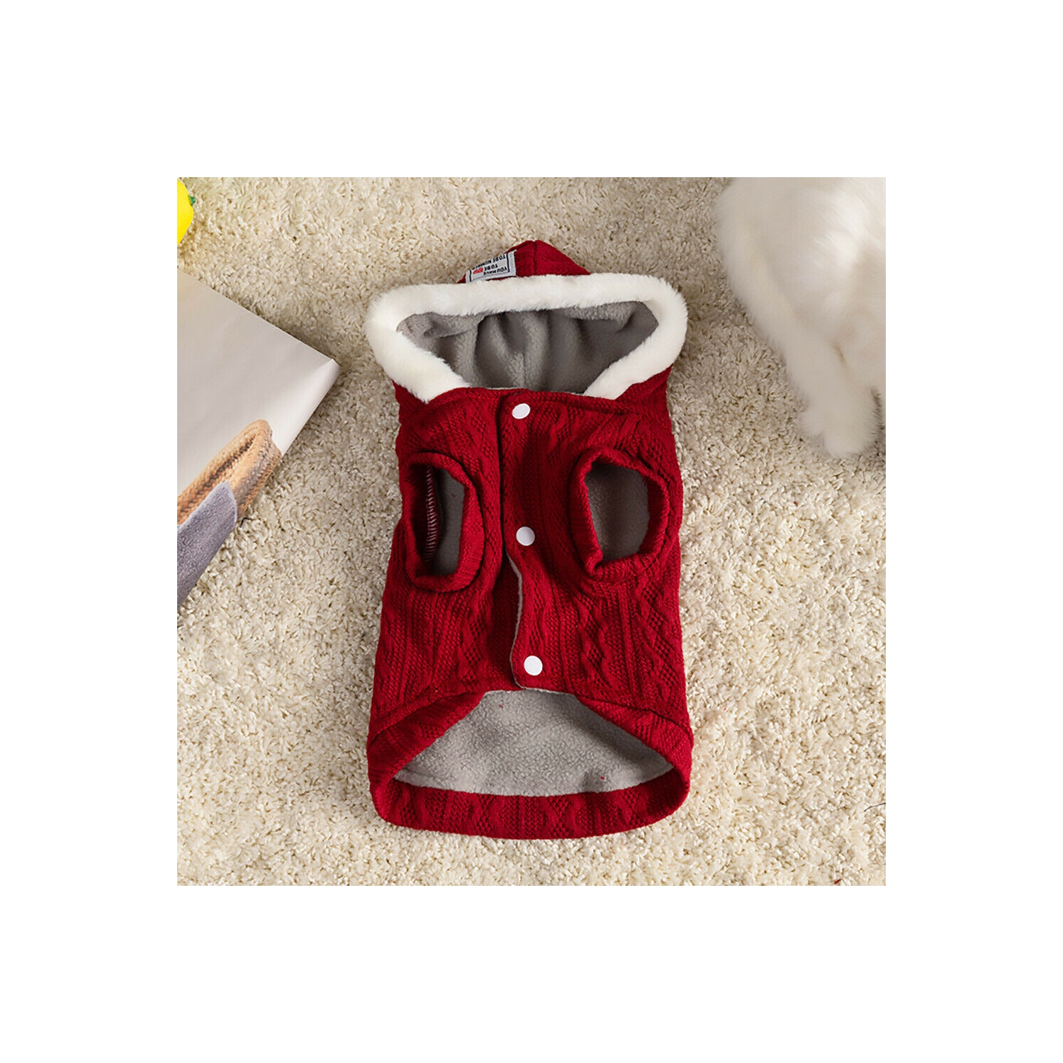 Veste super chaude pour animal de compagnie temps froid avec capuchon pour chats/petits chiens moyens