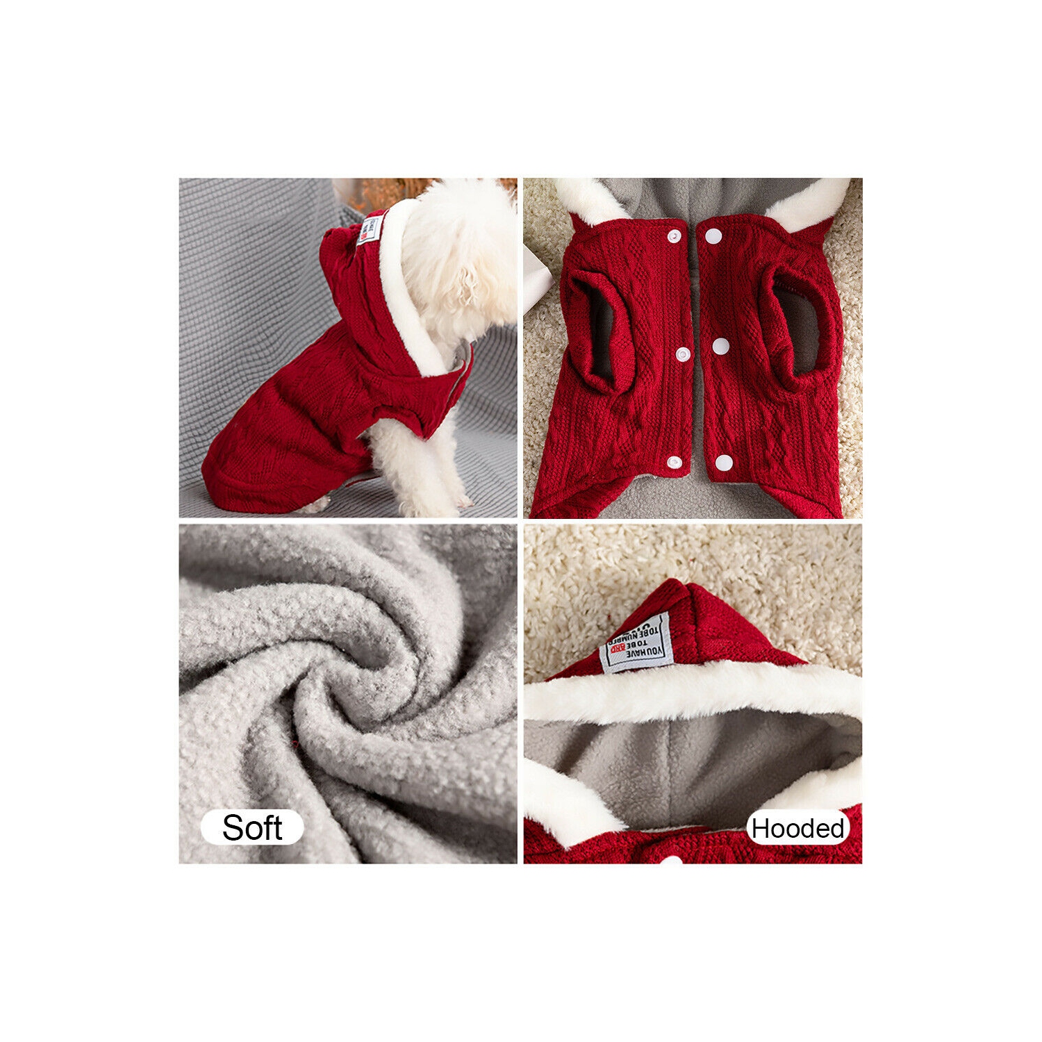 Veste super chaude pour animal de compagnie temps froid avec capuchon pour chats/petits chiens moyens