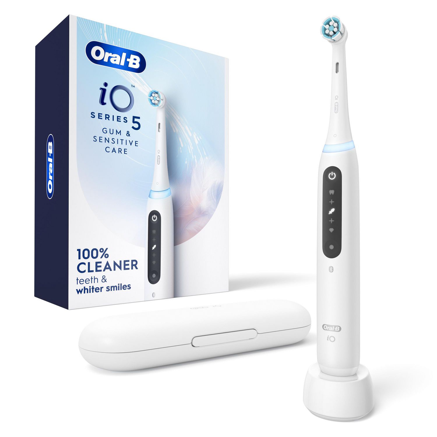 Oral-B iO Series 5 | Gum & Sensitive Care - Electric Toothbrush- iO5 Rechargeable Power Toothbrush – White