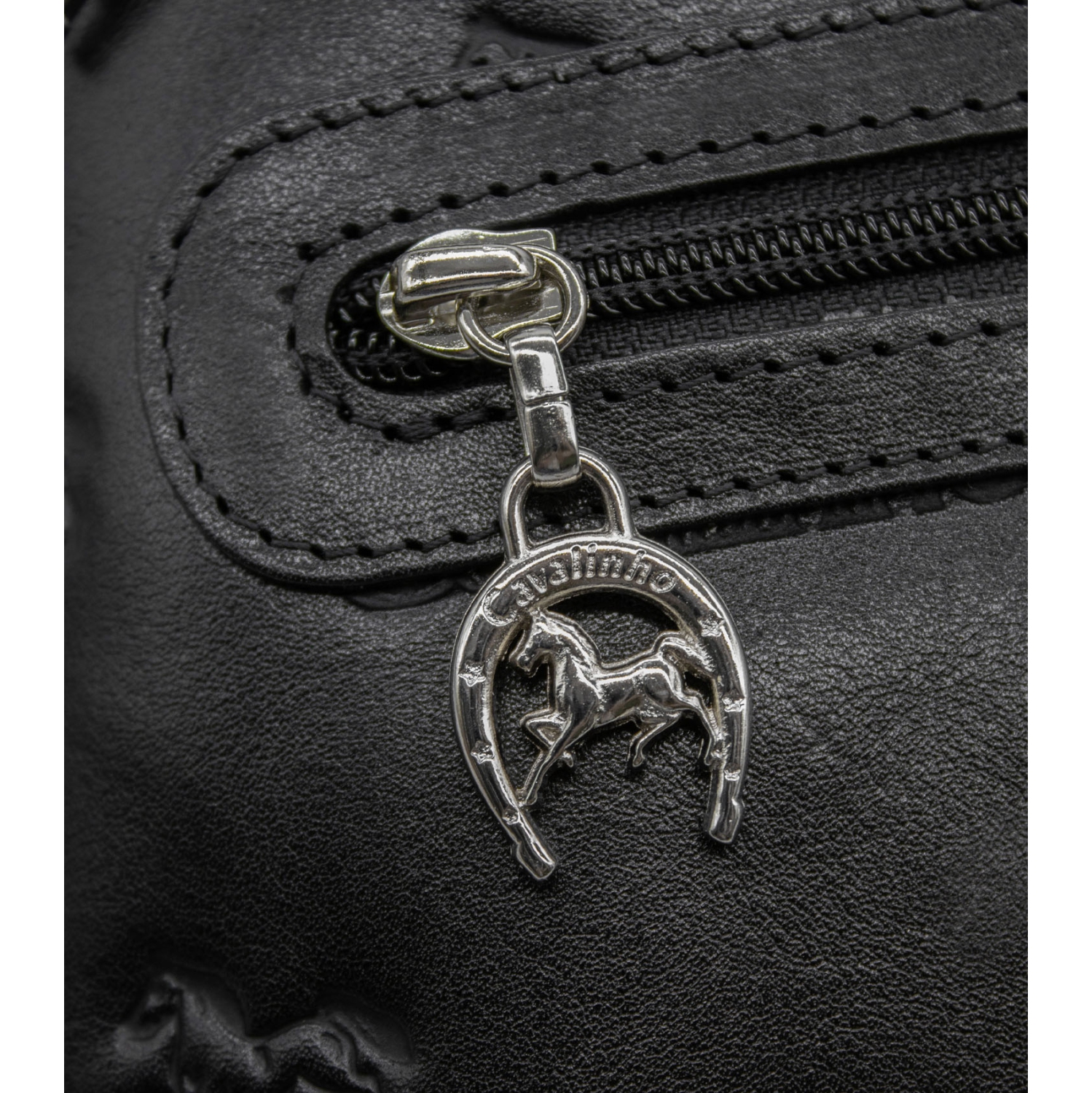 Cavalinho Cavalo Lusitano Leather Backpack - Black