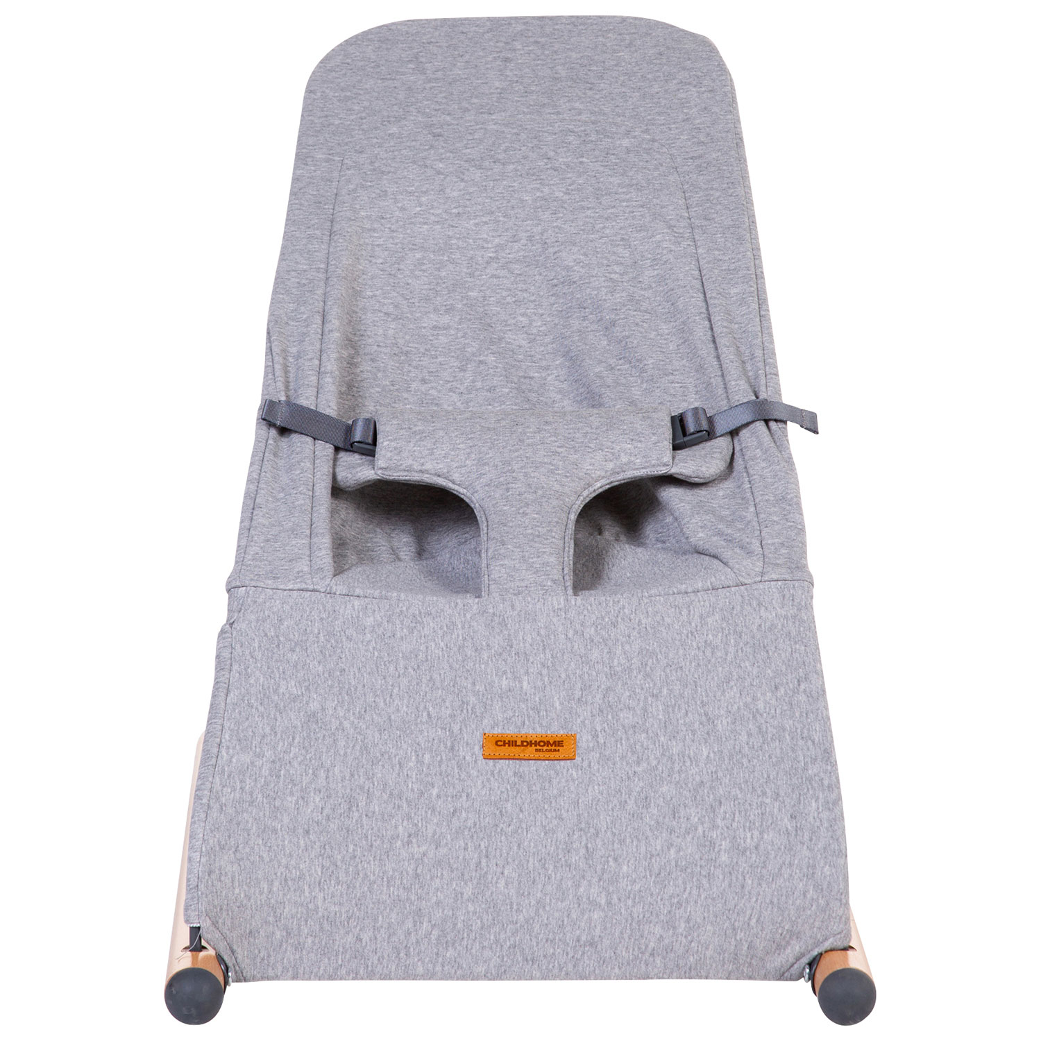 Chaise longue gonflable rebondissante/portative avec filet respirant pour bébé Evolux de Childhome - Gris jersey