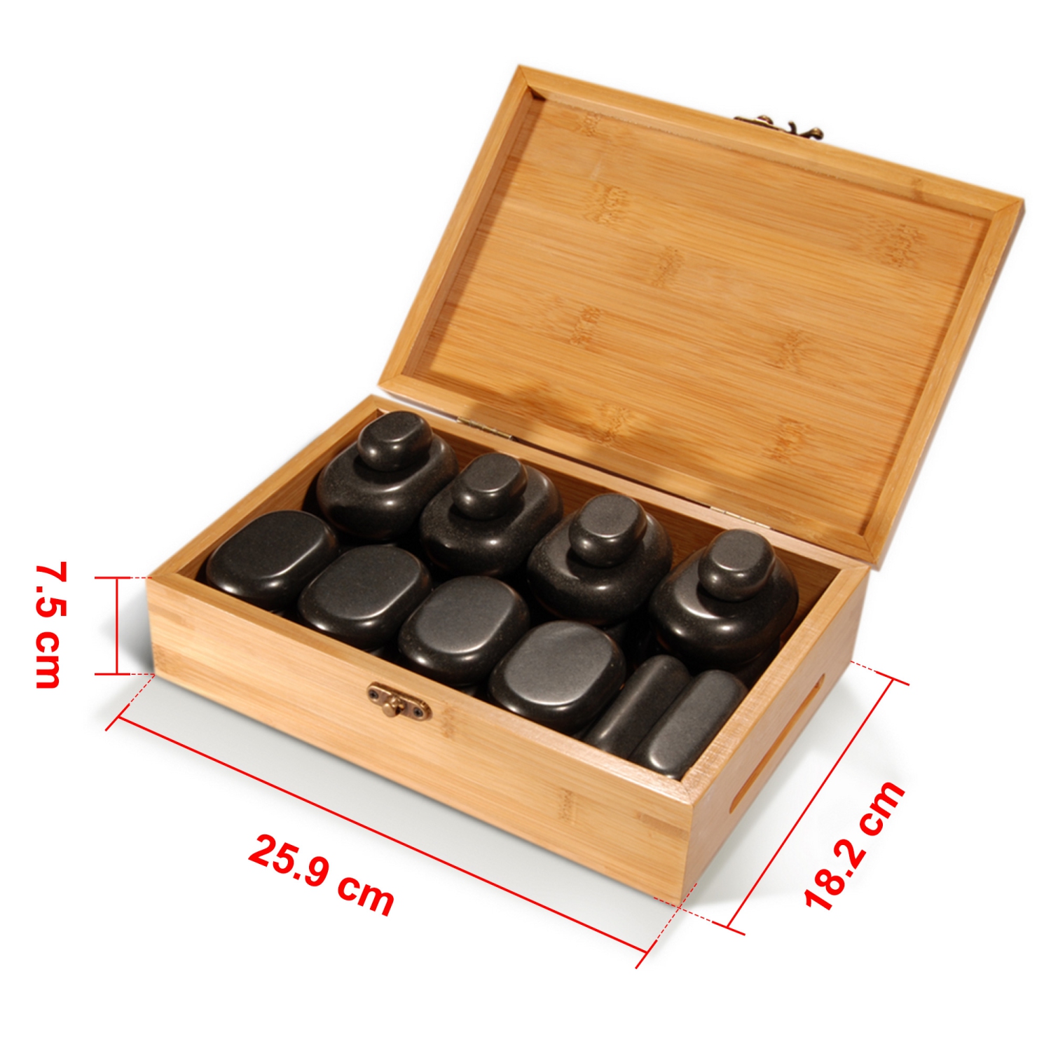 Master Massage 28-Piece Hot Stone Set – Basalt Rocks for Professional & Home Spa Therapy, Healing & Pain Relief