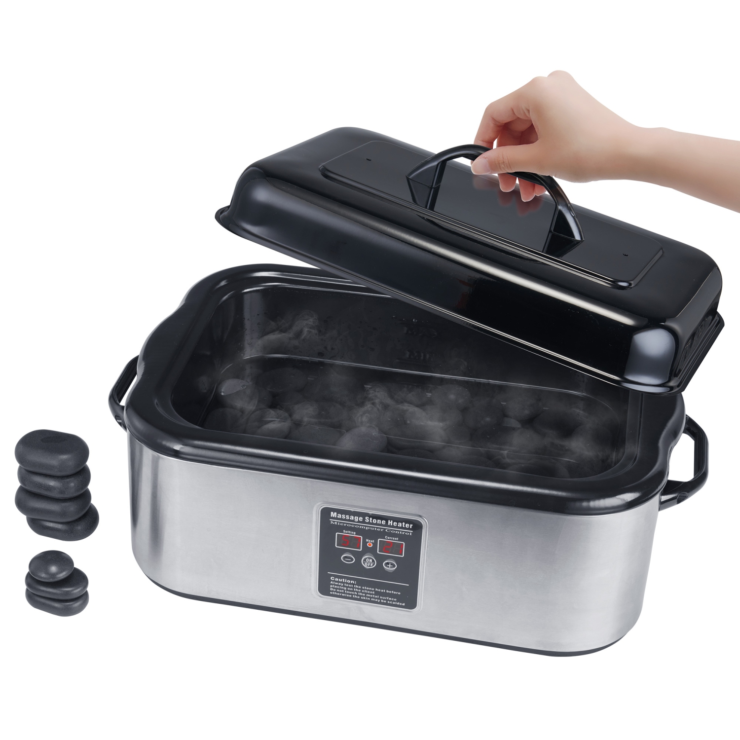 Appareil de chauffage chauffant avec pierre de massage de 18 pte de Master massage