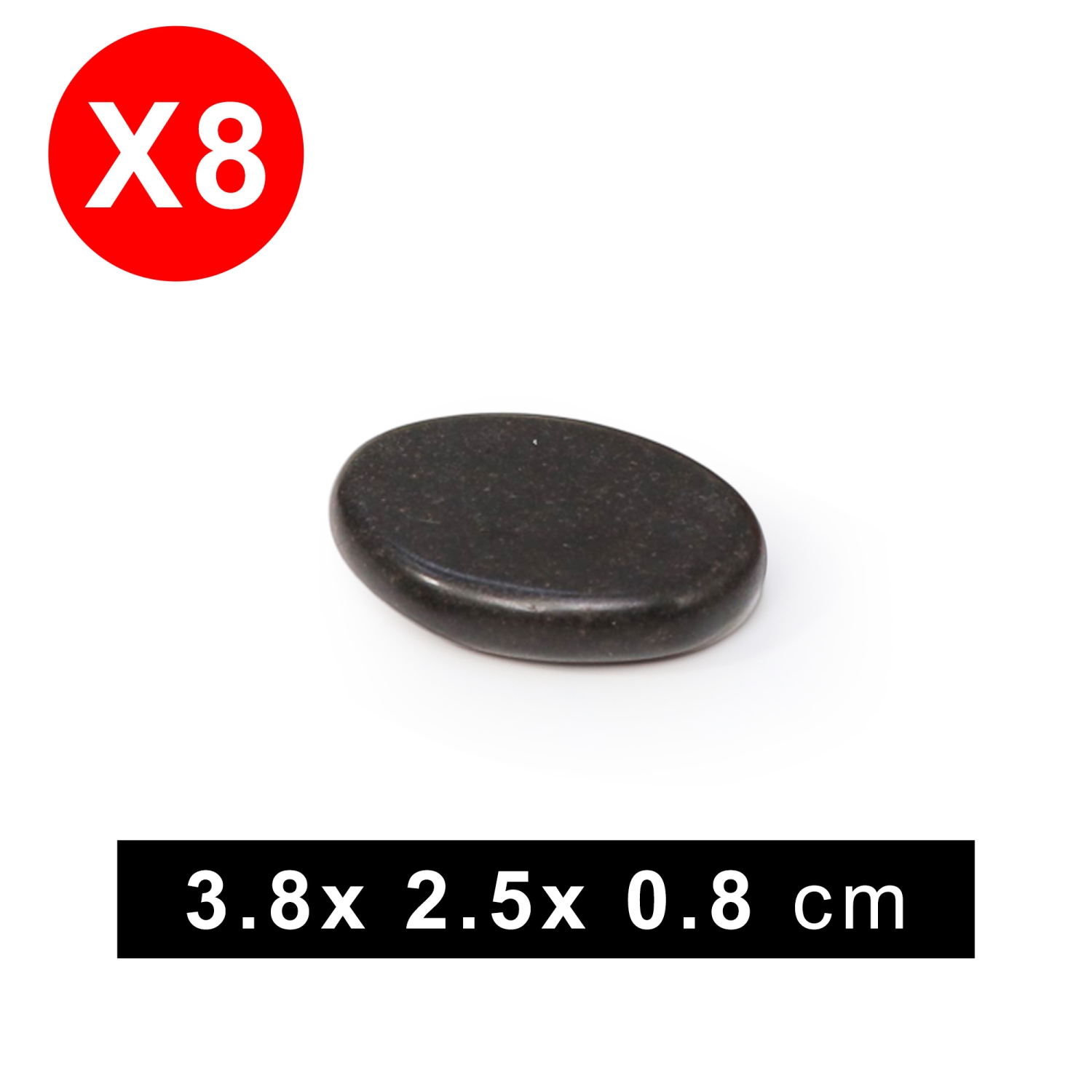 Master Massage Toes Basalt Hot Stone Pack – Beauty Facial Stones – Skin Care Heating Tools - Natural Black Basalt Massage Stone Set for Toes -