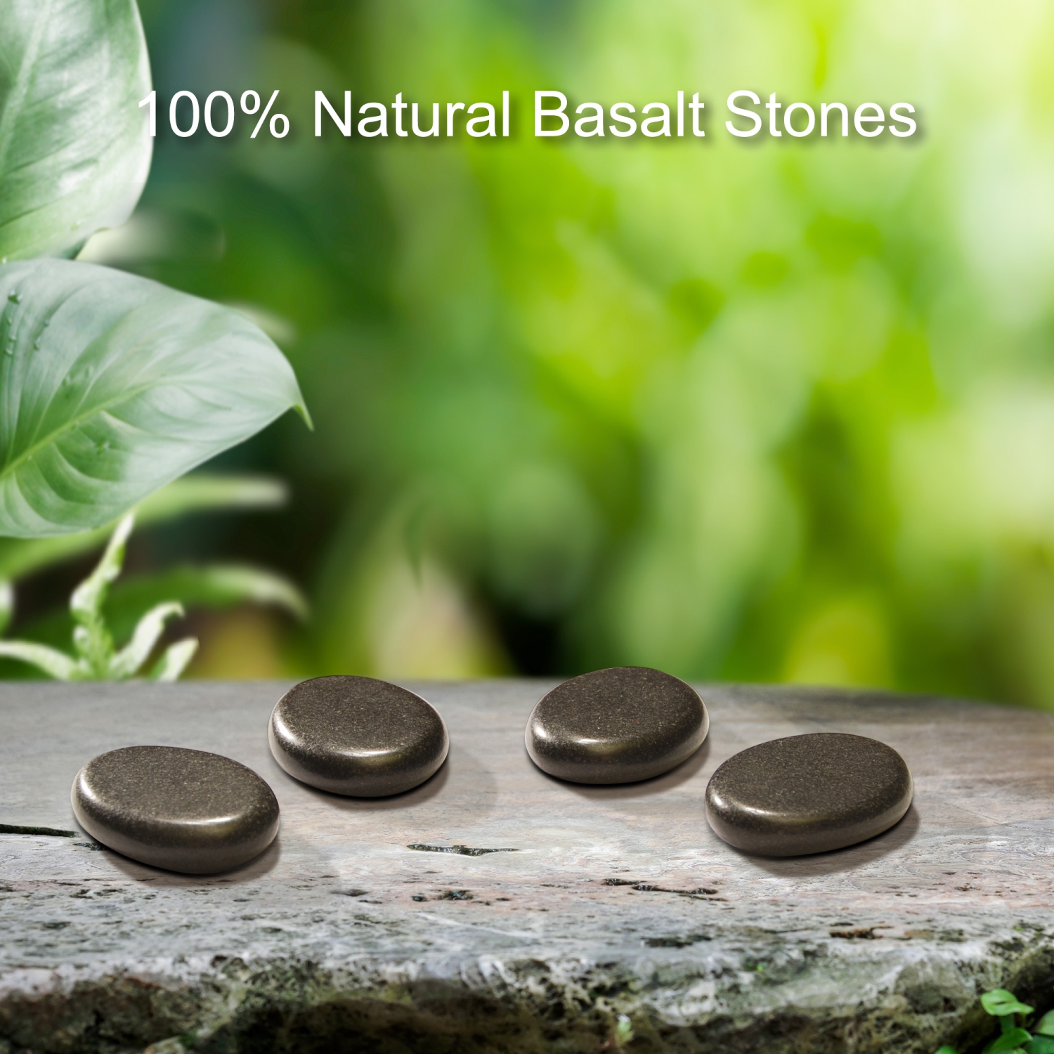 Master Massage Toes Basalt Hot Stone Pack – Beauty Facial Stones – Skin Care Heating Tools - Natural Black Basalt Massage Stone Set for Toes -