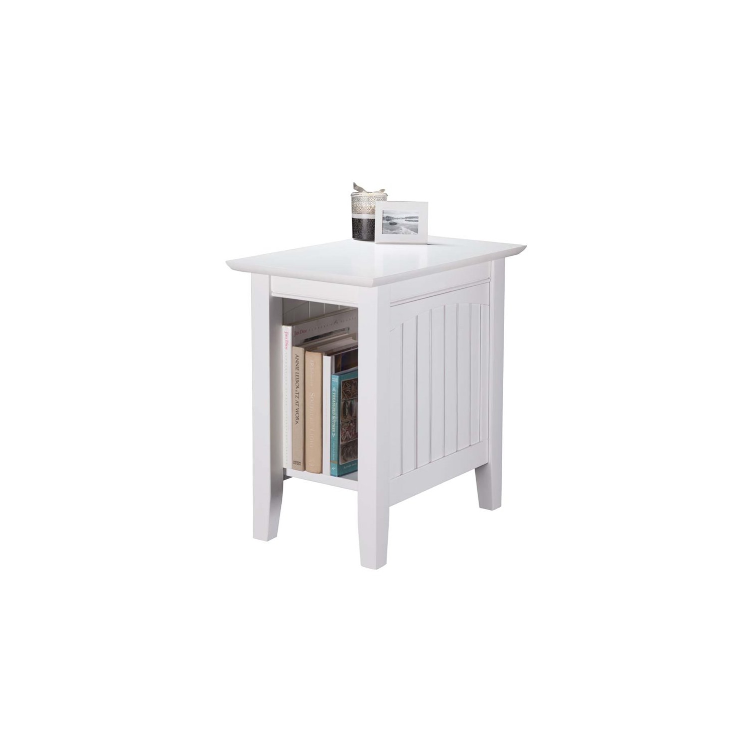 Pemberly Row Chair Side Table in White