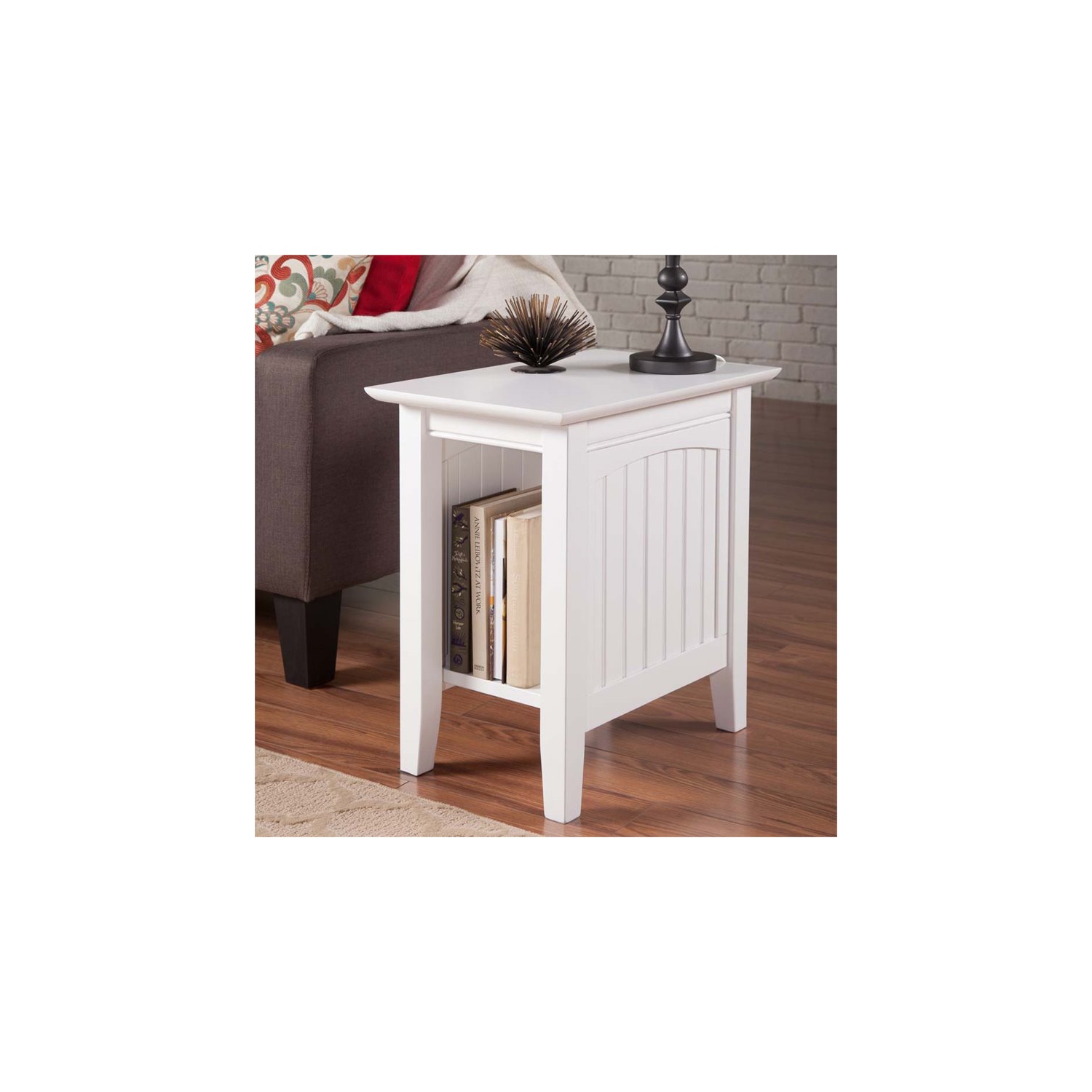 Leo & Lacey Chair Side Table in White