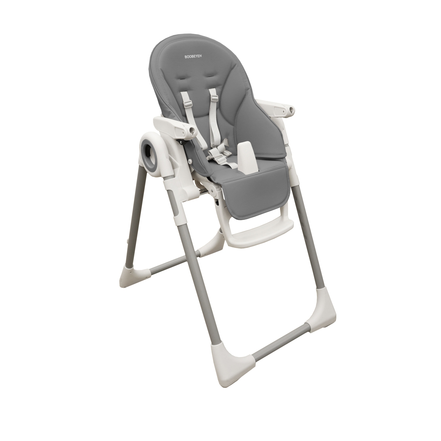 Chaise haute pliable pour bébé h2 de Boobeyeh, Fortisimo, gris foncé