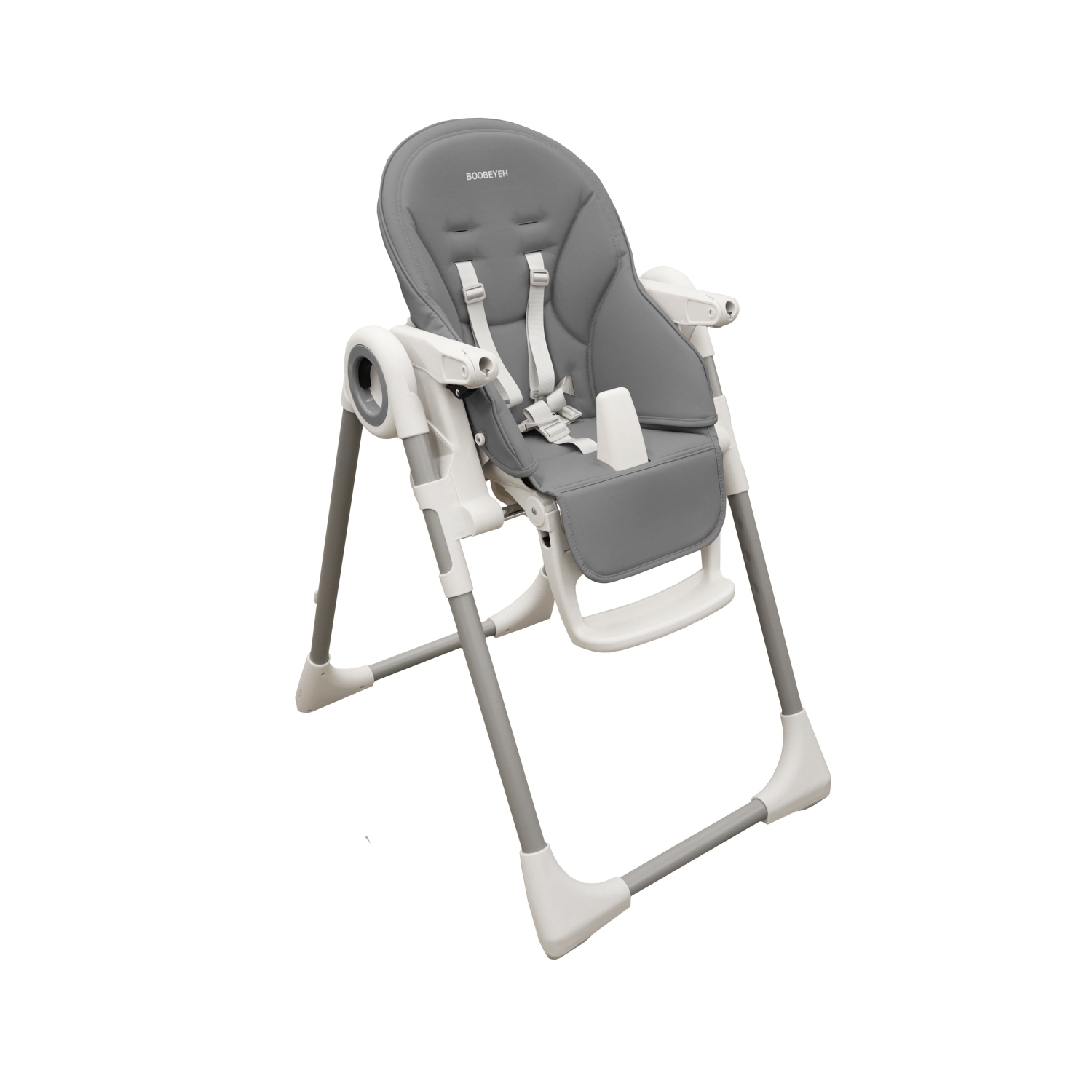 Chaise haute pliable pour bébé h2 de Boobeyeh, Fortisimo, gris foncé