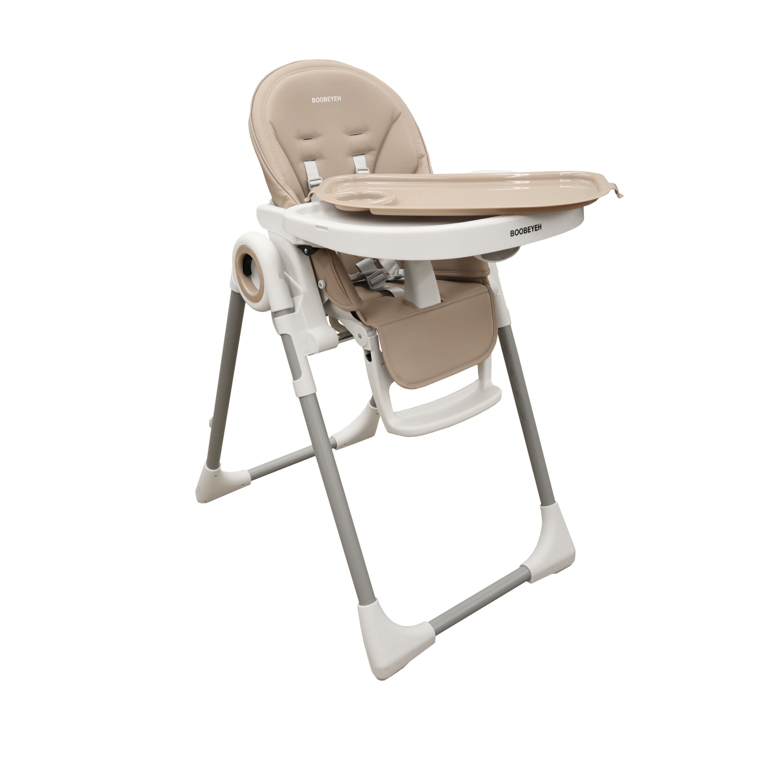 Chaise haute pliable pour bébé h2 de Boobeyeh, Fortronsimo, gris pâle