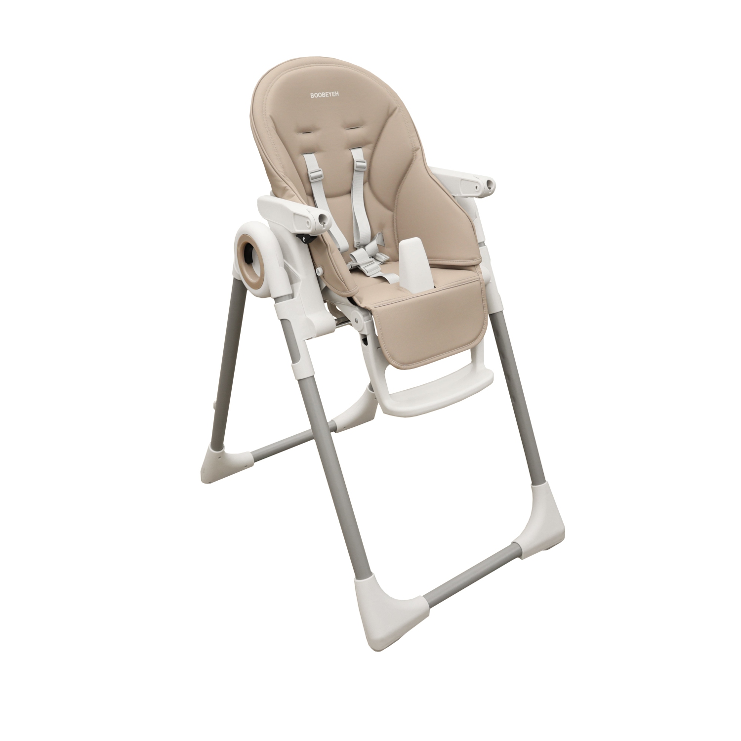 Chaise haute pliable pour bébé h2 de Boobeyeh, Fortronsimo, gris pâle