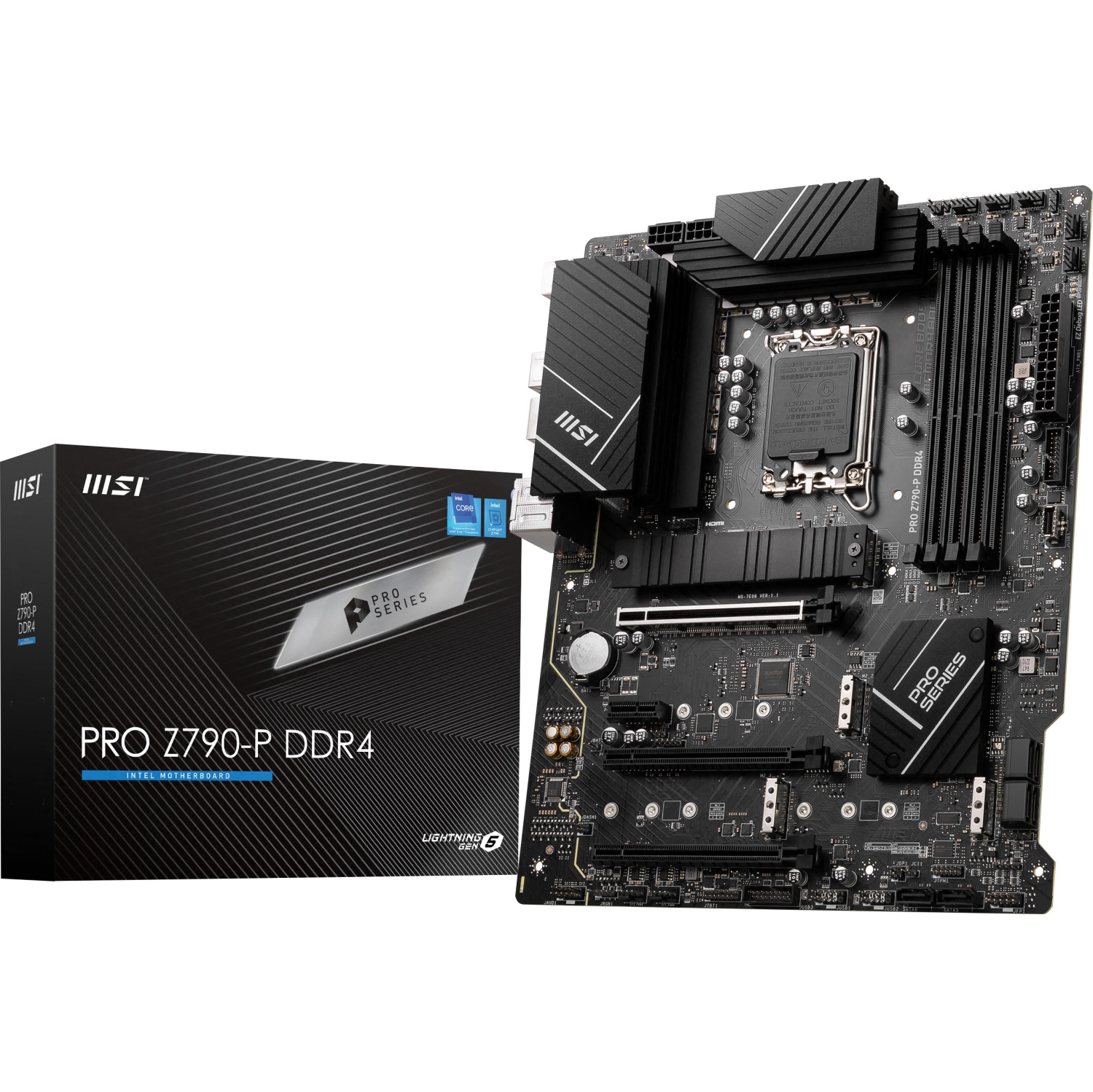 MSI PRO Z790-P WiFi DDR4 ProSeries Motherboard (Supports 12th/13th Gen Intel CPU, LGA 1700, DDR4, PCIe 5.0, M.2, 2.5Gbps LAN, USB 3.2 Gen2, Wi-Fi 6E, ATX)