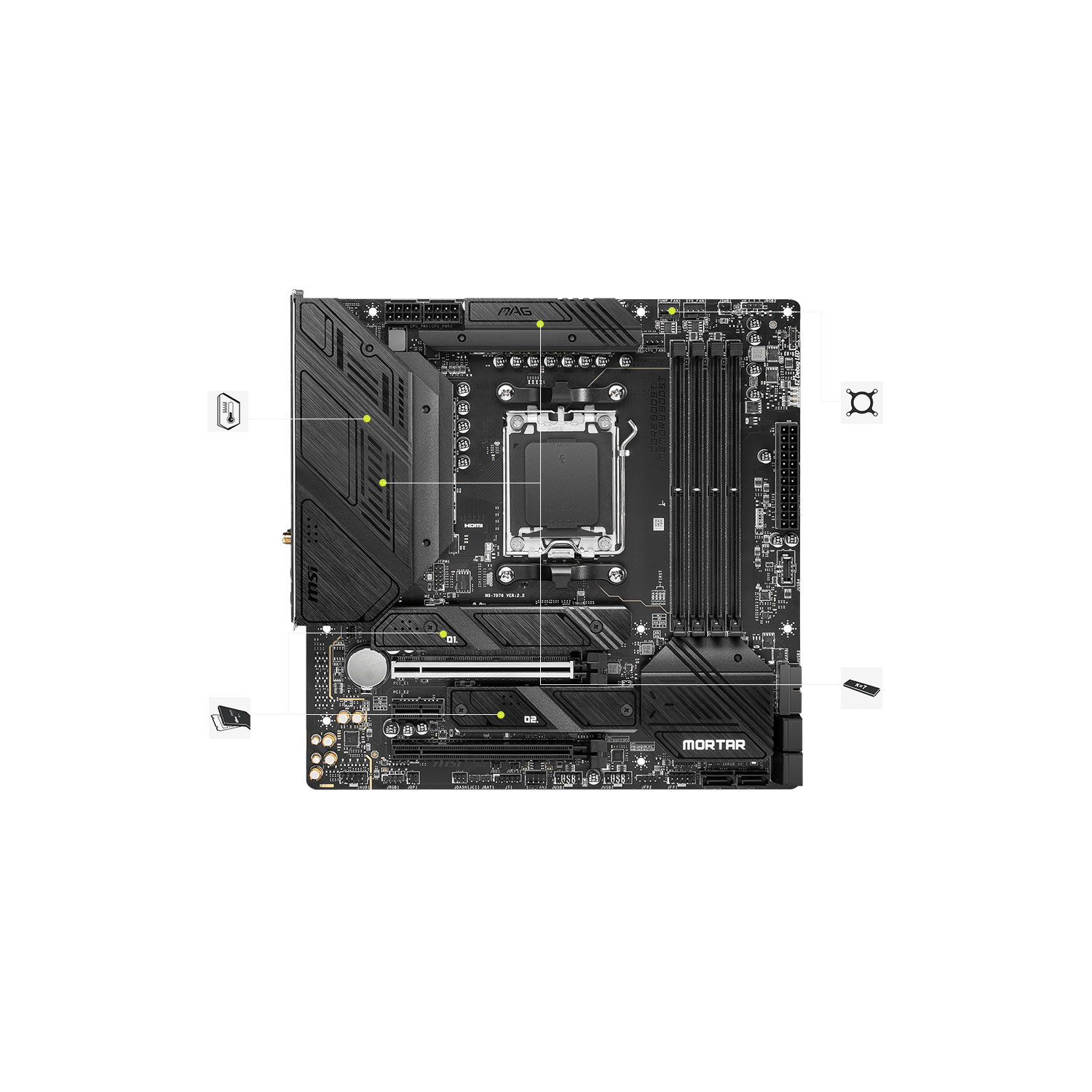 MSI MAG B650M Mortar WiFi Gaming Motherboard