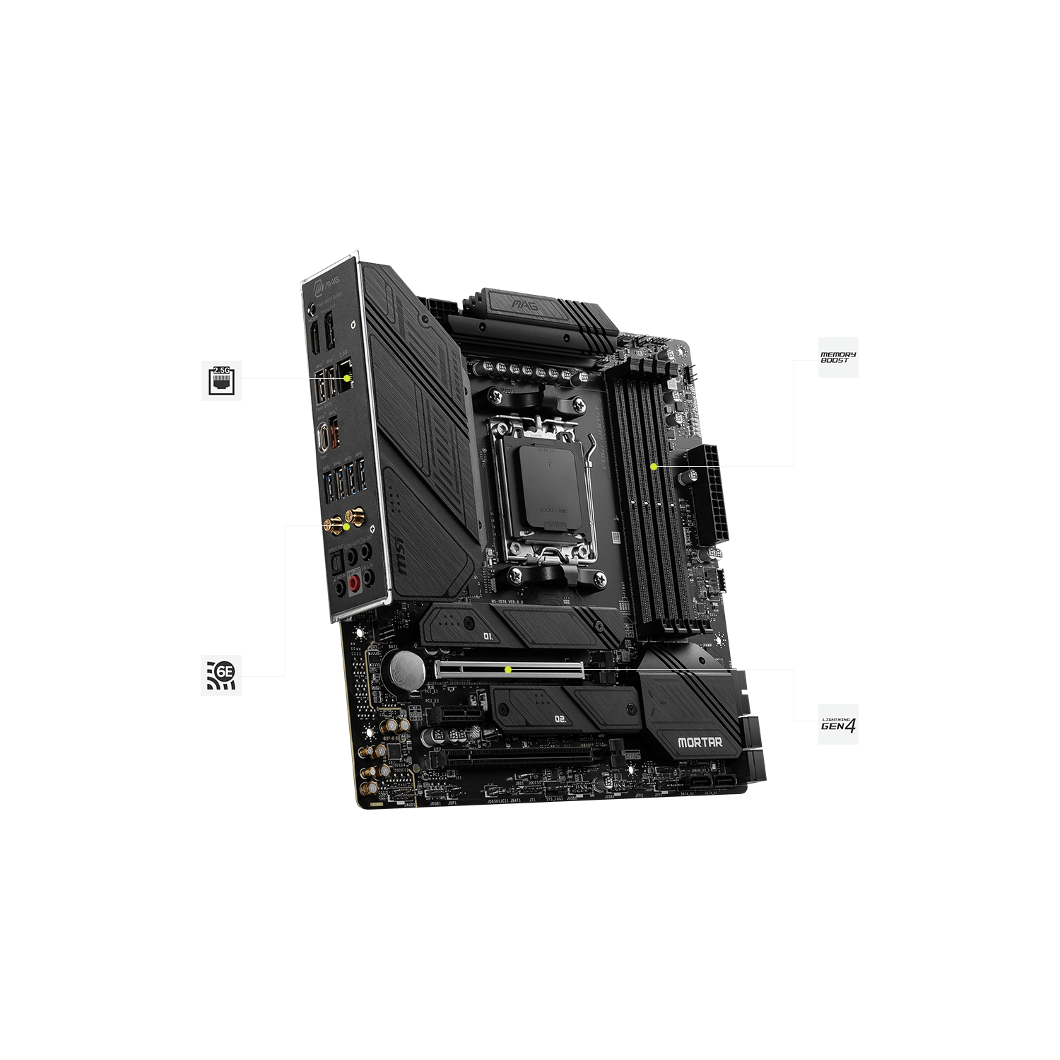 MSI MAG B650M Mortar WiFi Gaming Motherboard