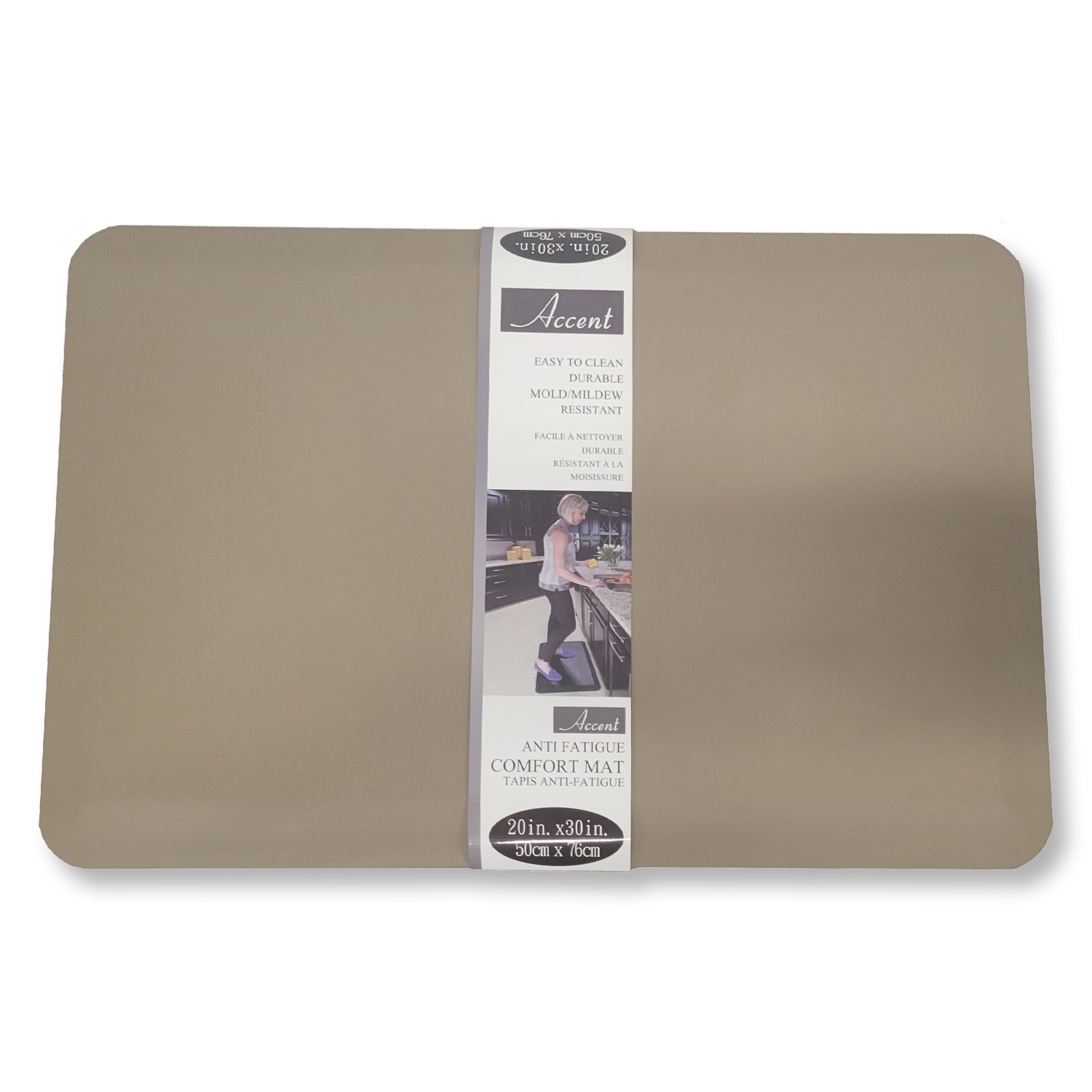 Accent - Anti Fatigue Mat, Mildew Resistant, 30" x 20", Beige