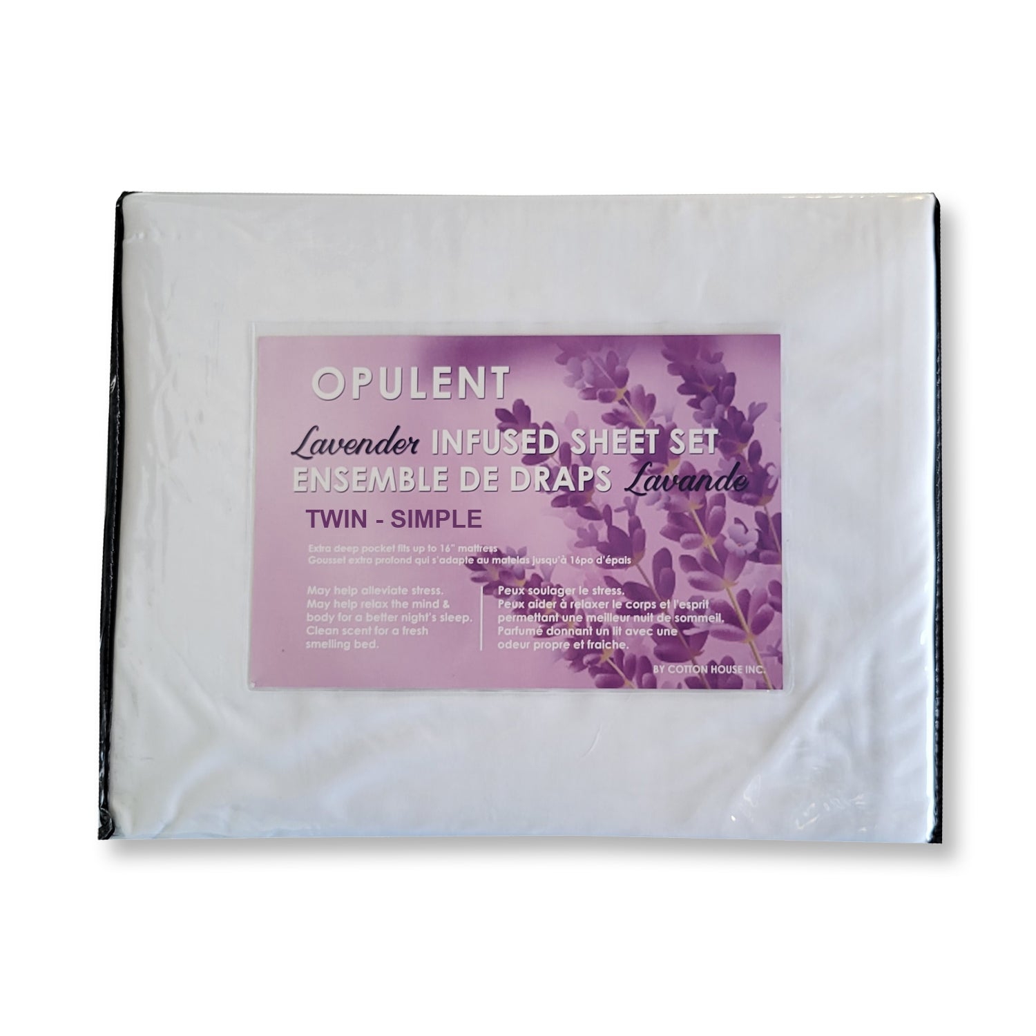 Cotton House - Lavender Infused Sheet Set, Twin Size, White