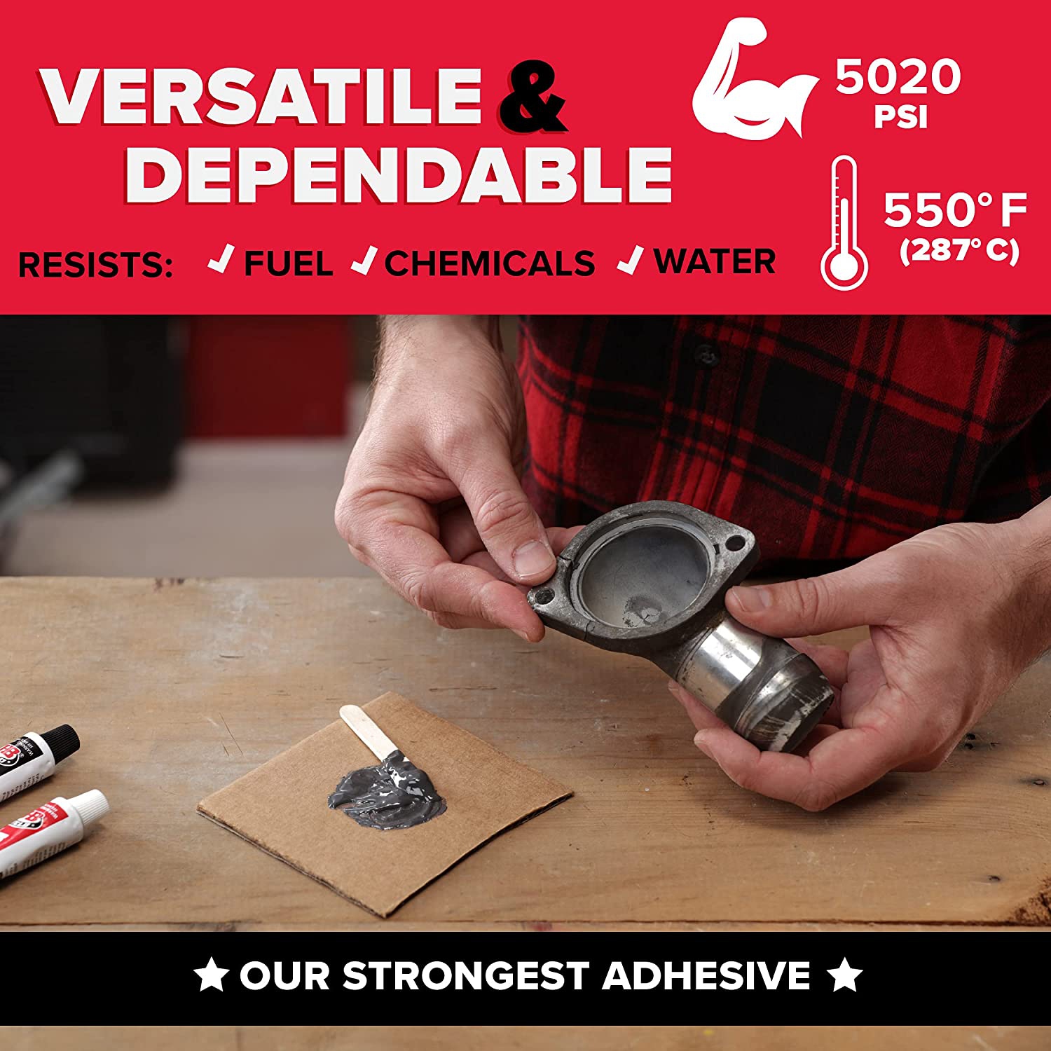 Époxy renforcé d'acier soudé à froid d'origine - 2 onces