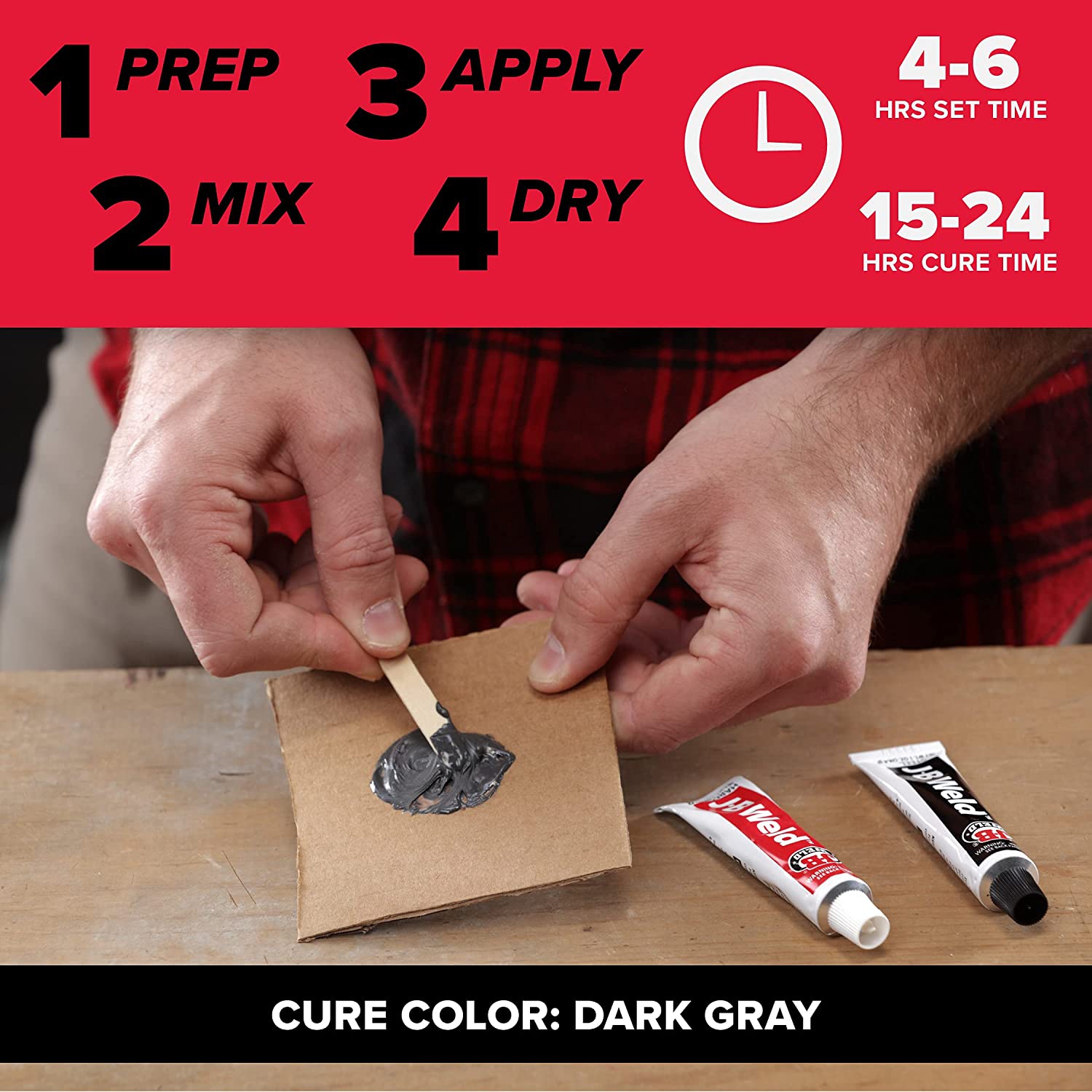 Époxy renforcé d'acier soudé à froid d'origine - 2 onces