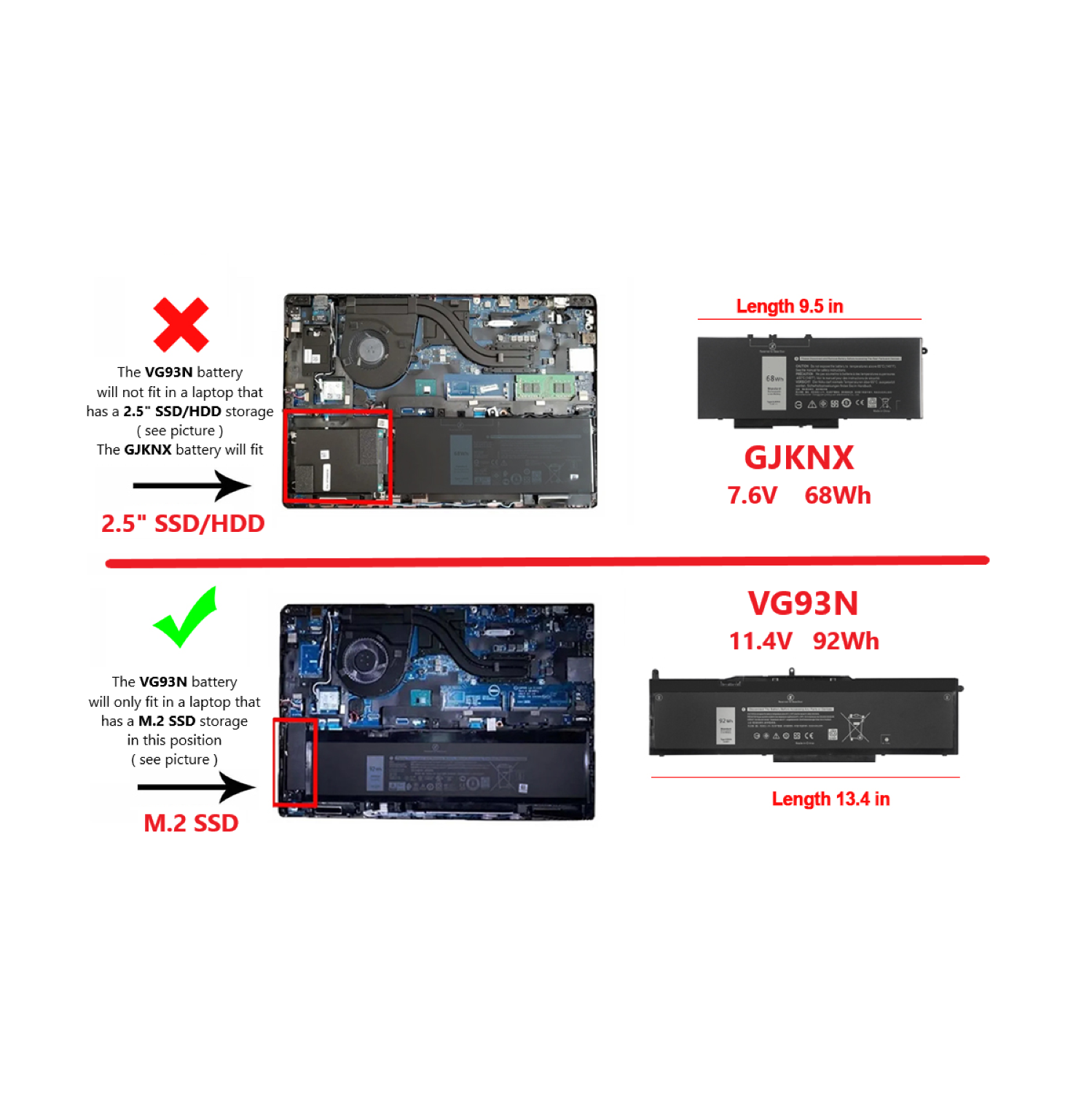 New Genuine Dell Latitude 15 5591 Battery 68Wh