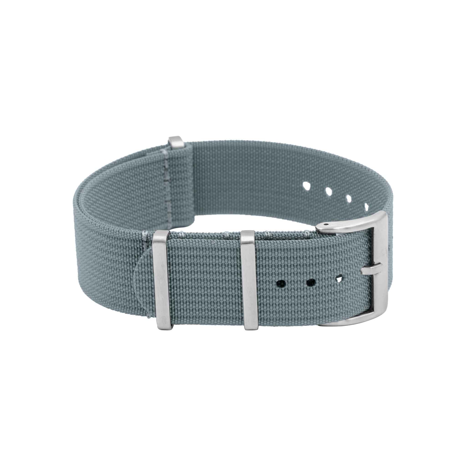 Band & Bezel Rib NATO Watch Strap - 22mm - Grey