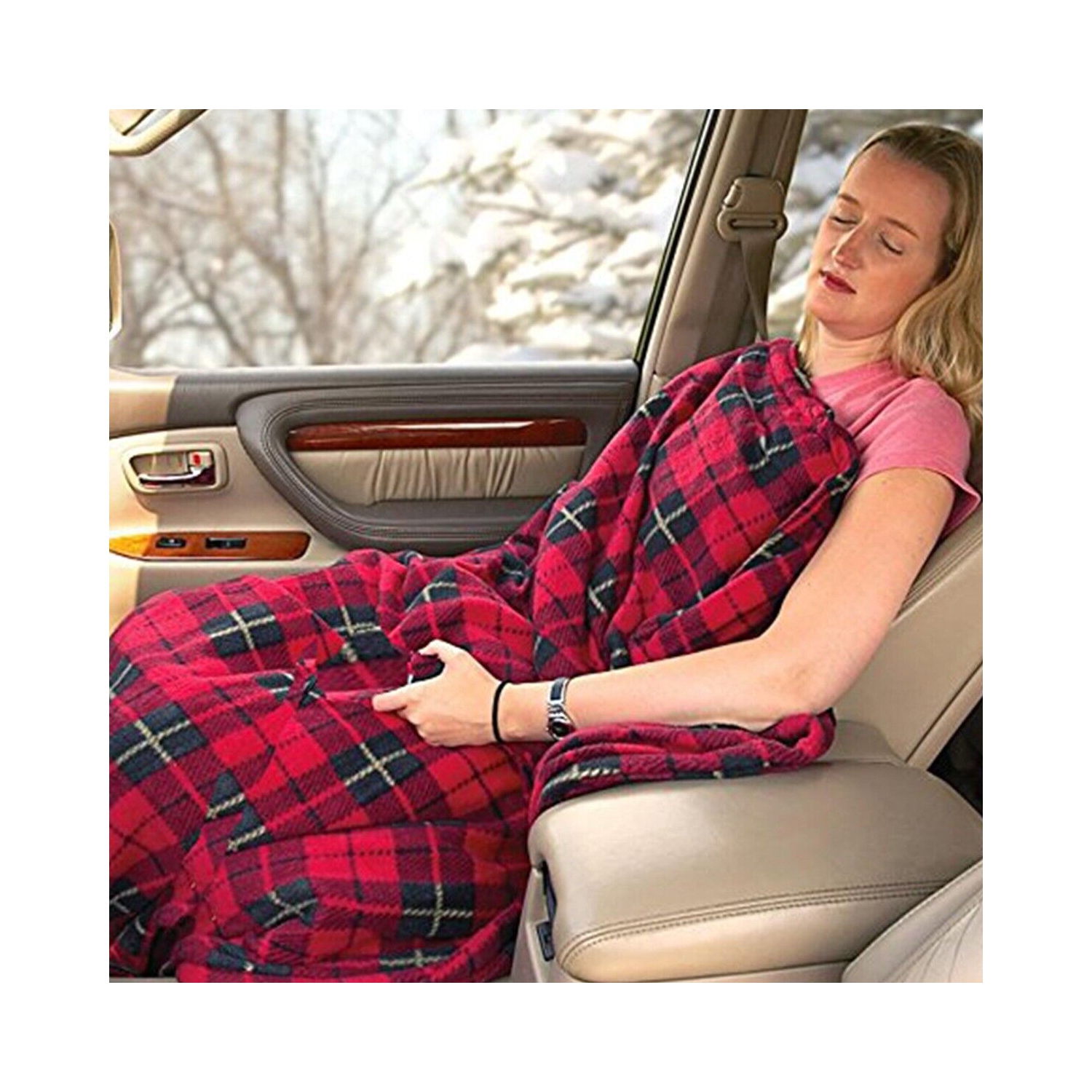 12V Heated Smart Multifunctional Travel Electric Blanket for Car,Truck,Boats,RV