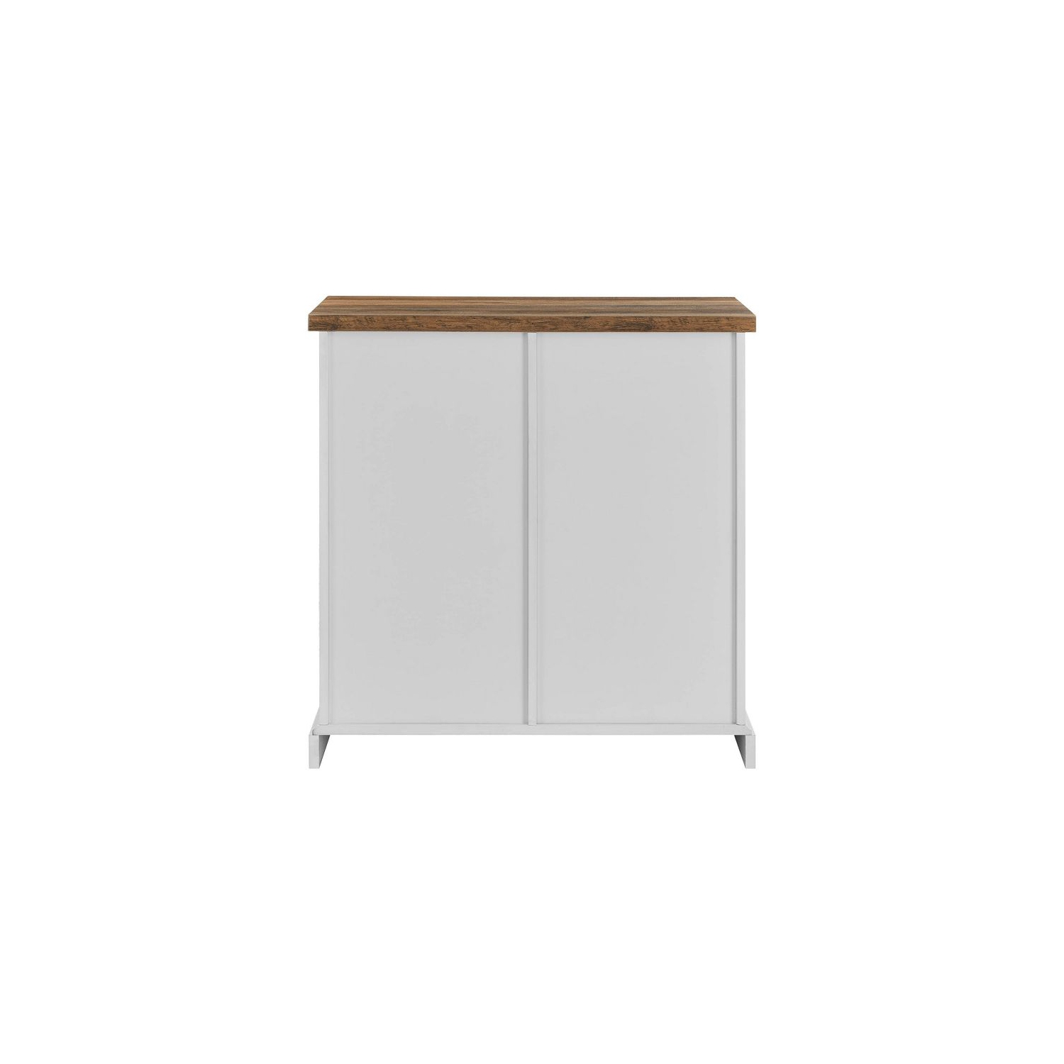 Tertia Rustic Farmhouse Accent Cabinet with Sliding X Barn Door - Saracina Home - Rustic Oak