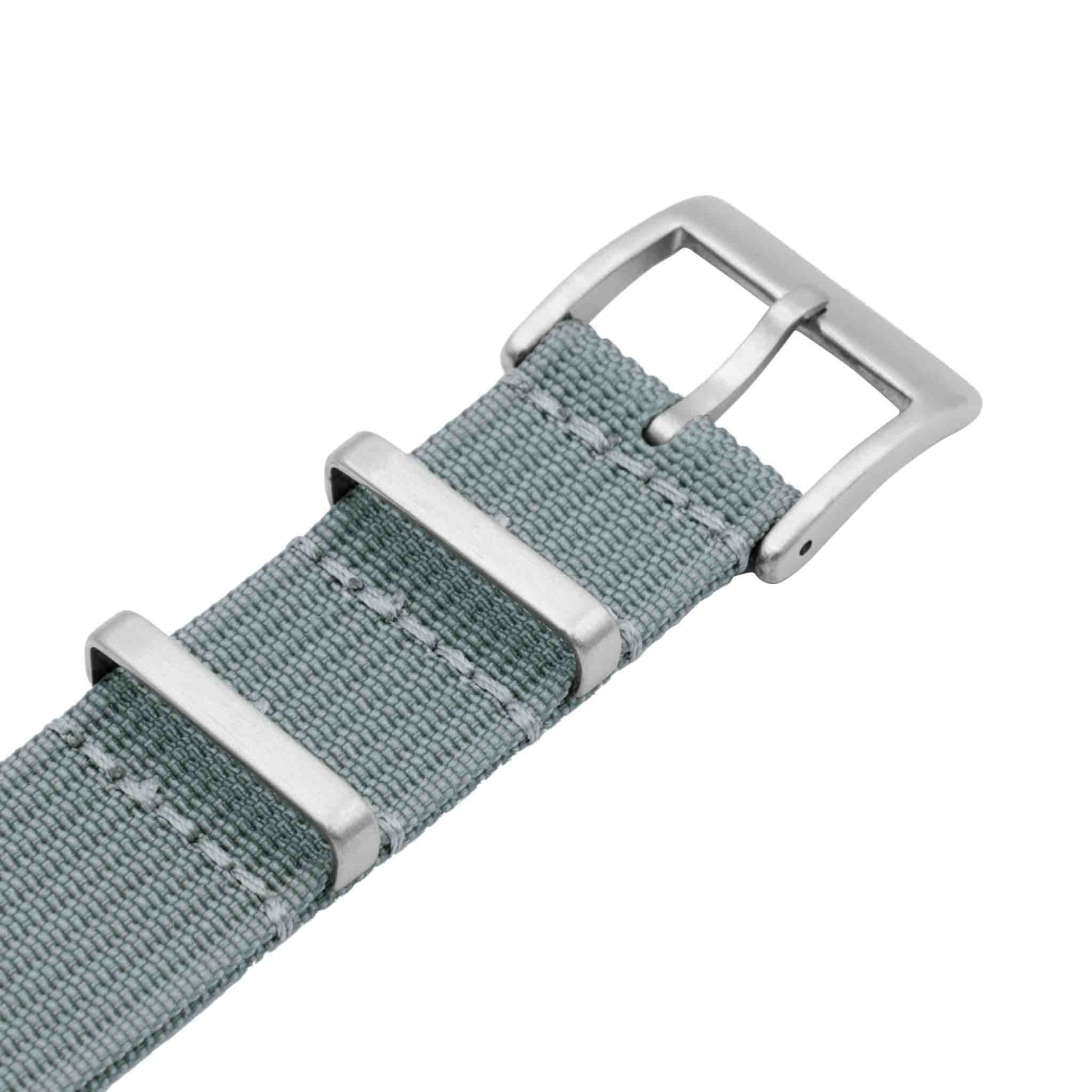 Band & Bezel Rib NATO Watch Strap - 20mm - Grey
