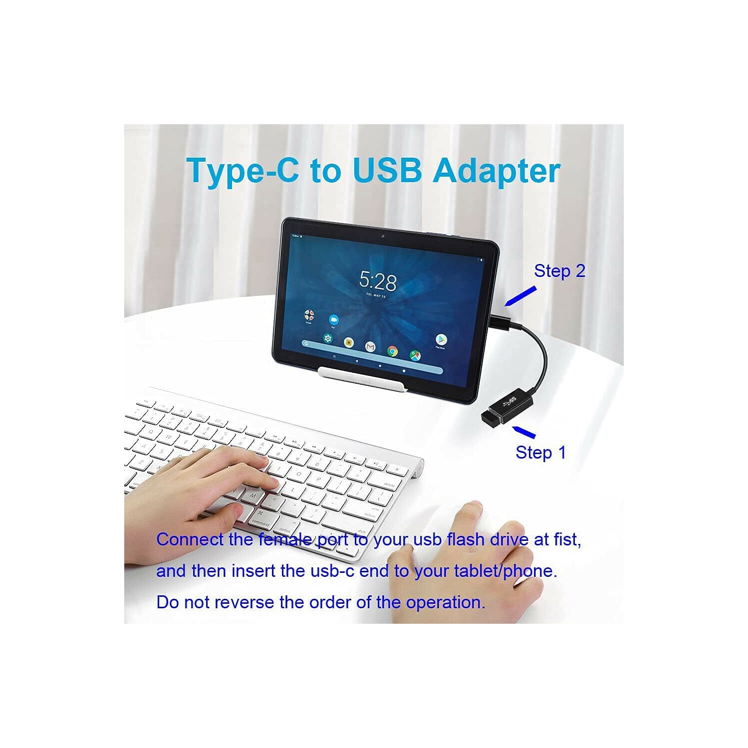 [Super haute vitesse 5 Gb/s] Câble USB-C à USB 3.0 OTG mâle-femelle, noir