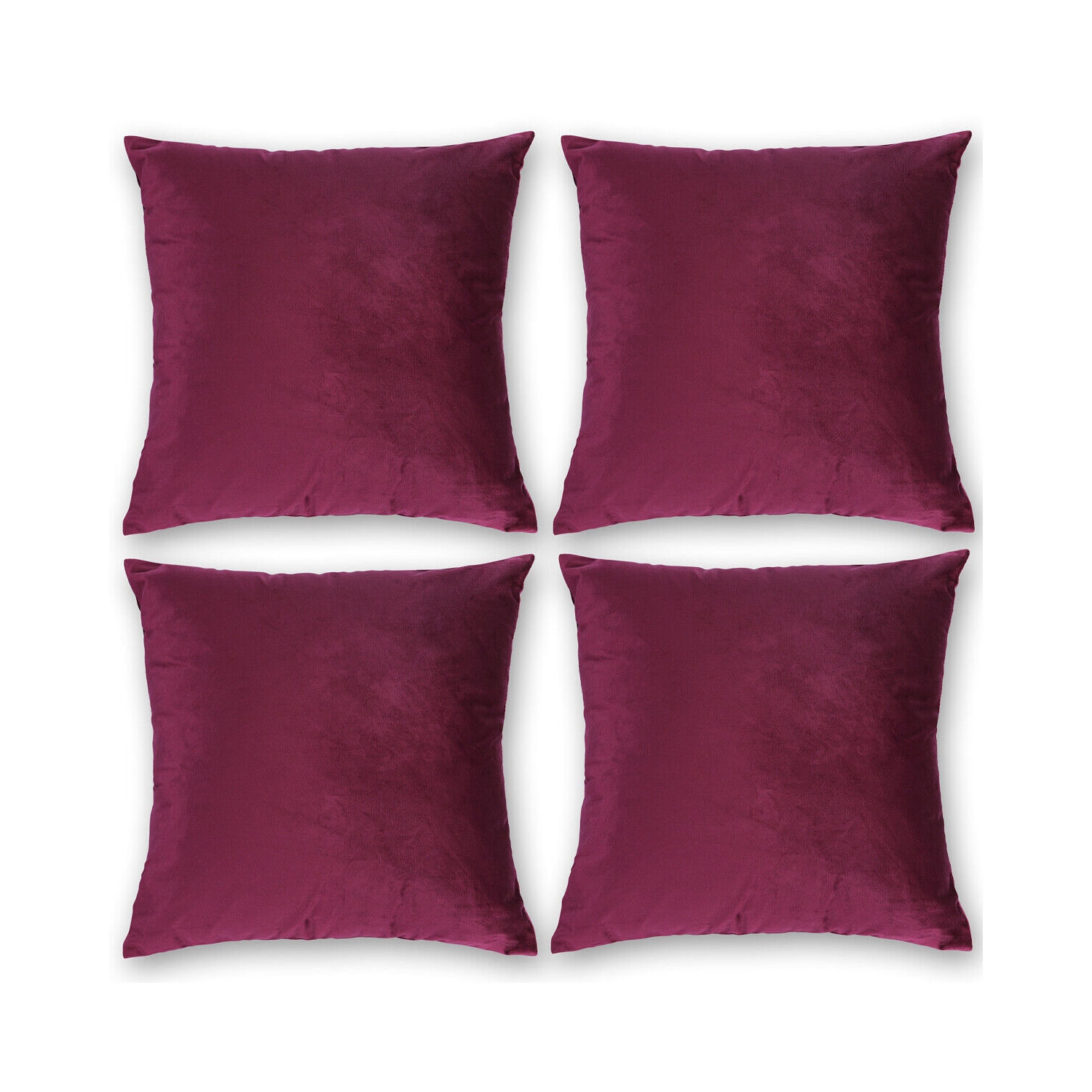 Paquet de 2 housses d’oreiller en velours doux de luxe pour fête/Noël, 18 x 18 po