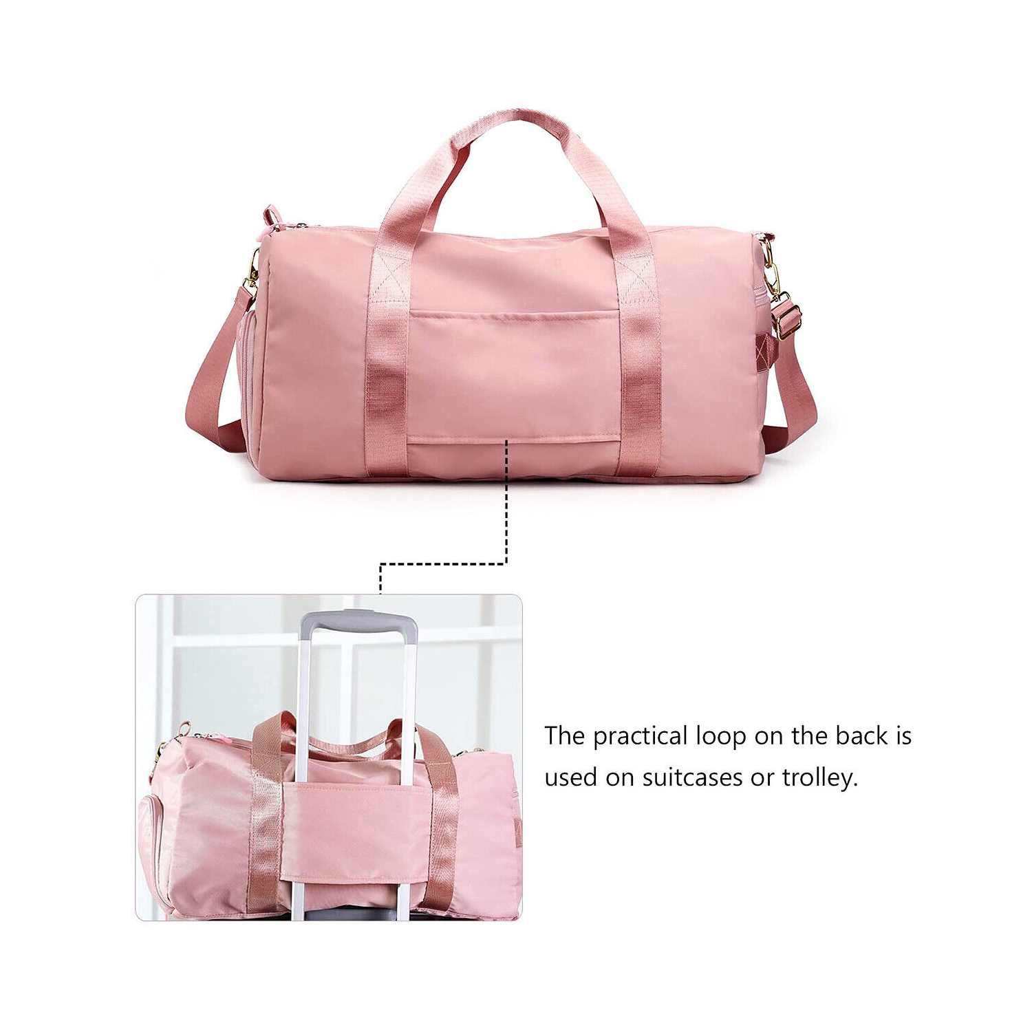 Sac de sport pour femmes avec ensemble de natation - complets et bonnet et lunettes de natation enduites de polyuréthane