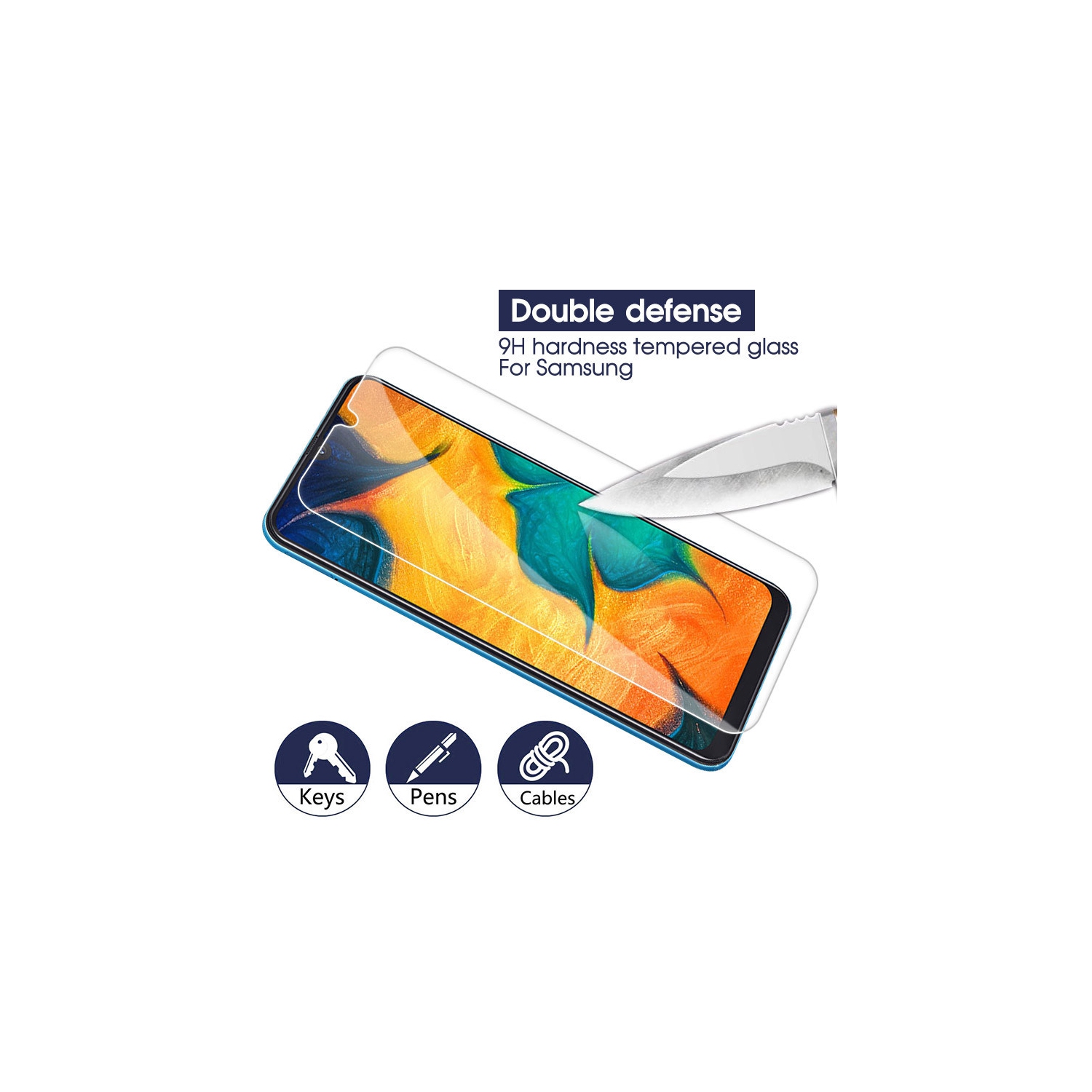 Protecteur écran Galaxy A71 5G Samsung avec protecteurs d’objectif, sans bulle/sans empreintes/anti-rayures/HD verre trempé transparent pour Galaxy