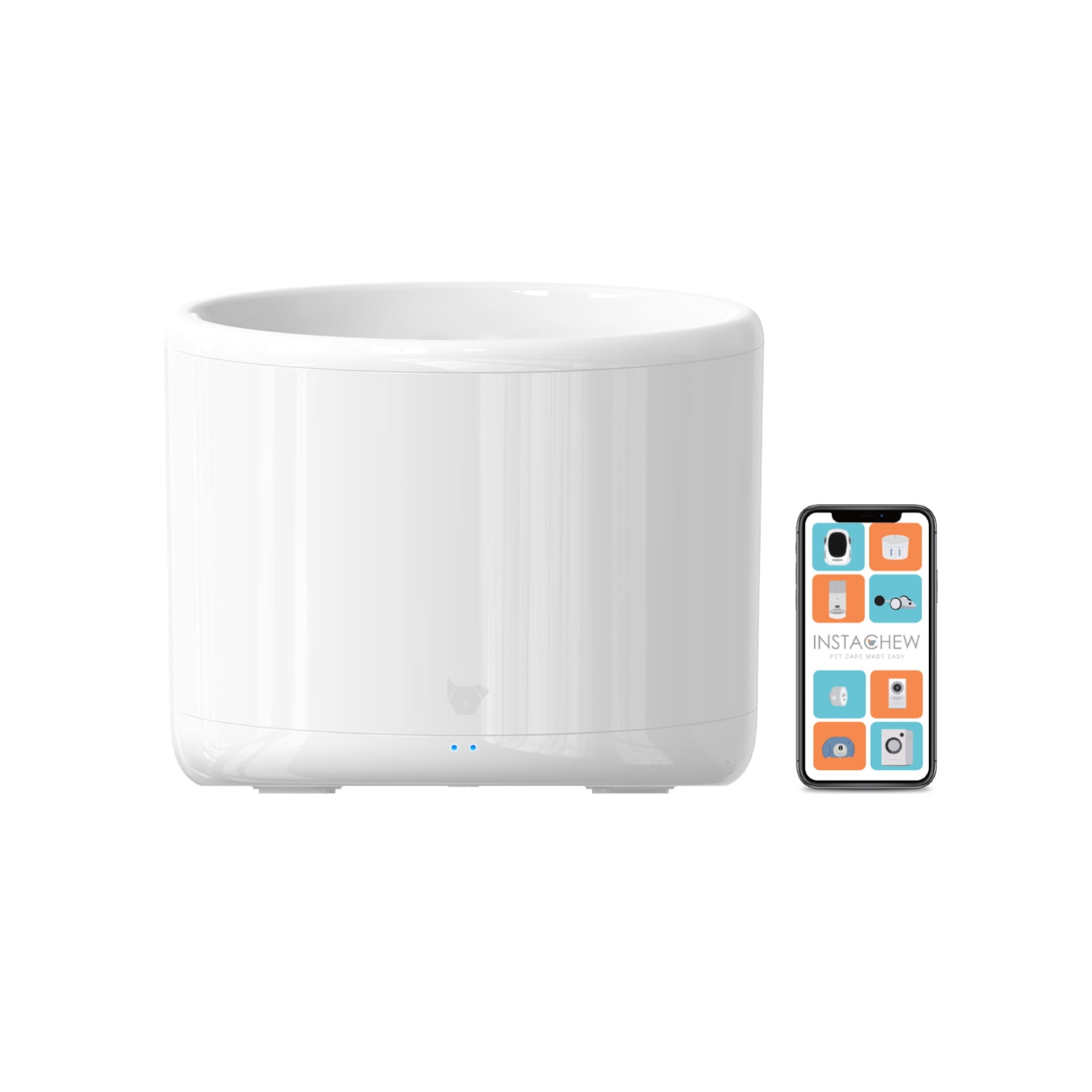 Distributeur d'eau automatique pour fontaine intelligente pour animaux de compagnie Purrflow d'Instachew pour chiens et chats 2L