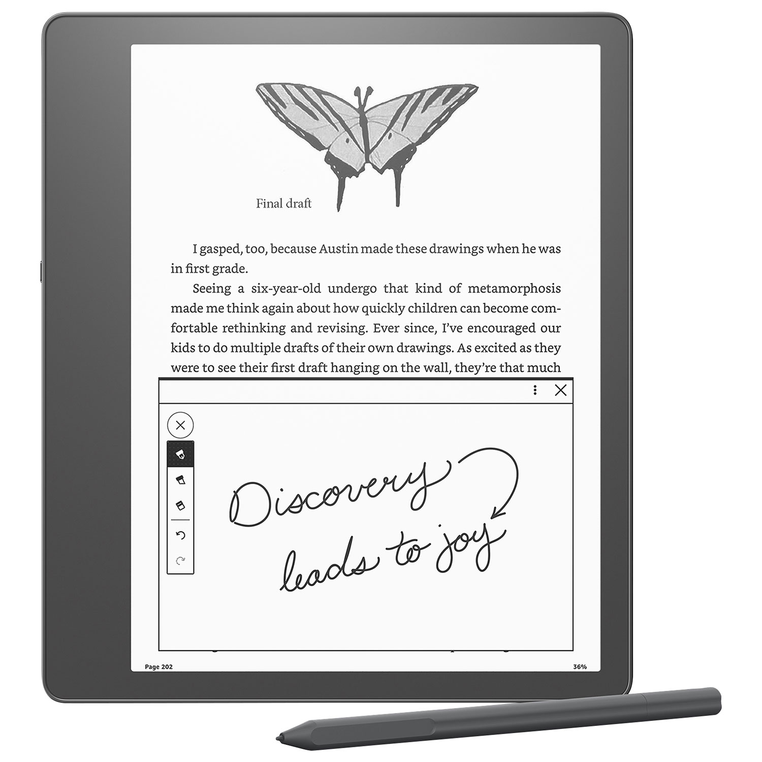 Amazon Kindle Scribe 32GB 10.2" Digital eReader with Touchscreen & Premium Pen (B09BSQ365J) - Tungsten