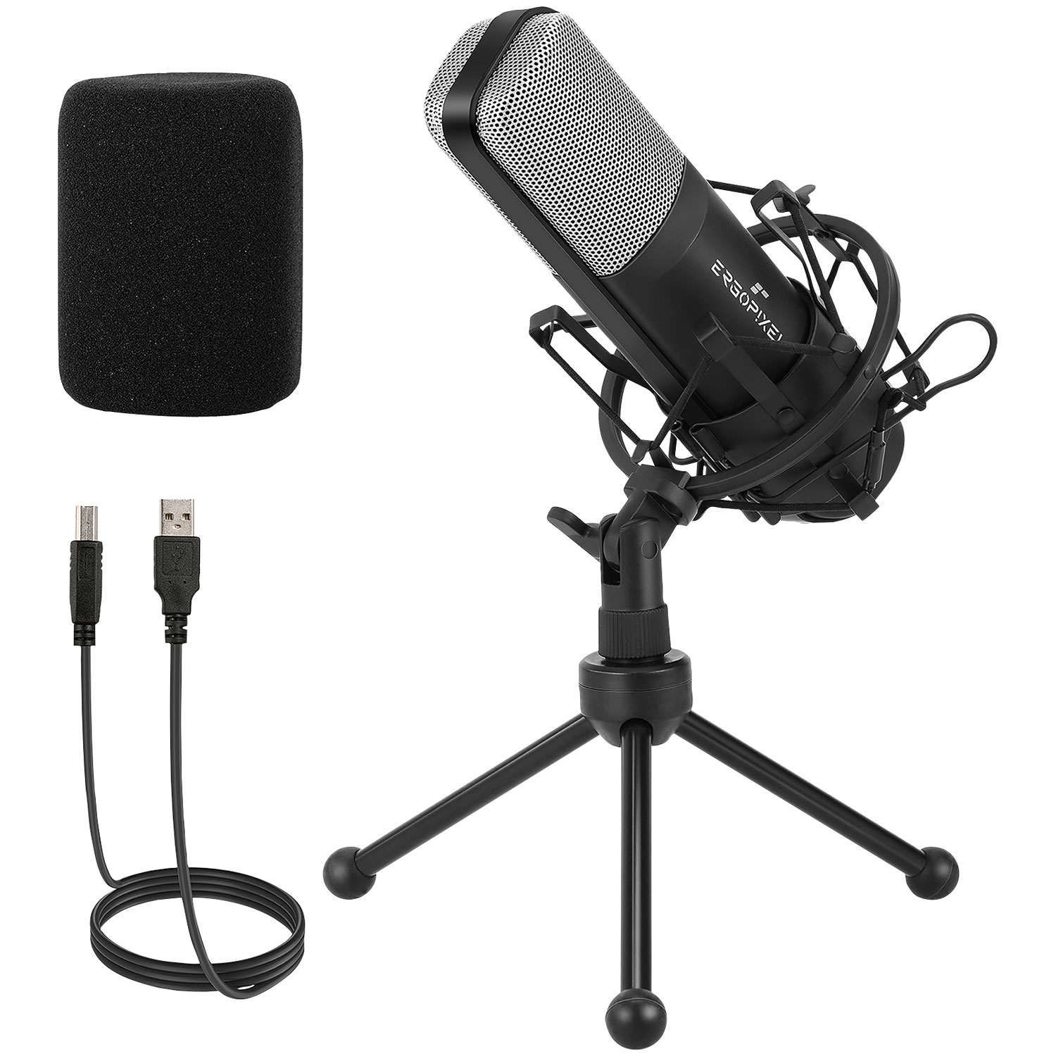 Ergopixel Studio Microphone with Tripod - Black