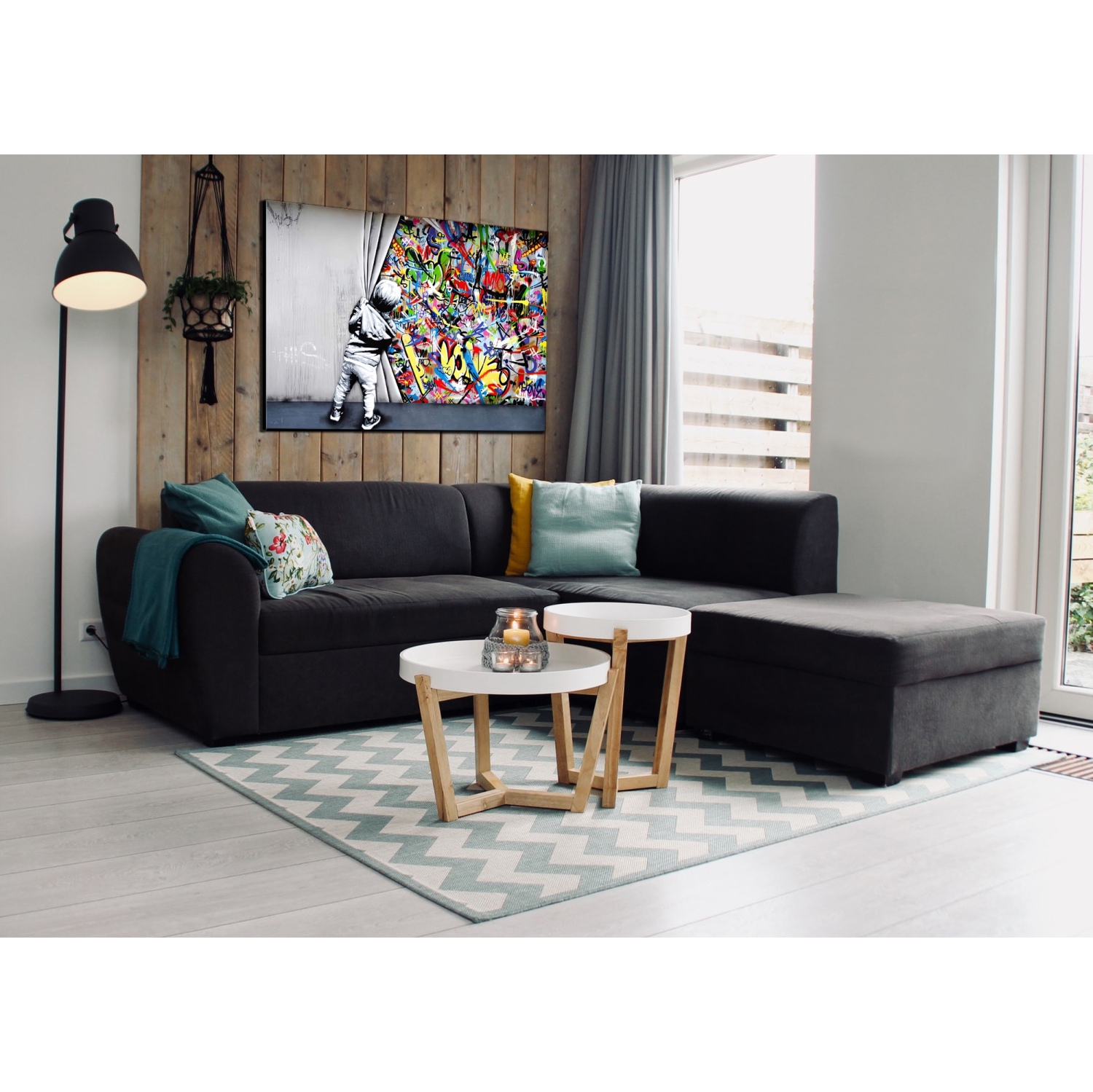 Banksy: Behind The Curtain - Wrapped Canvas Print