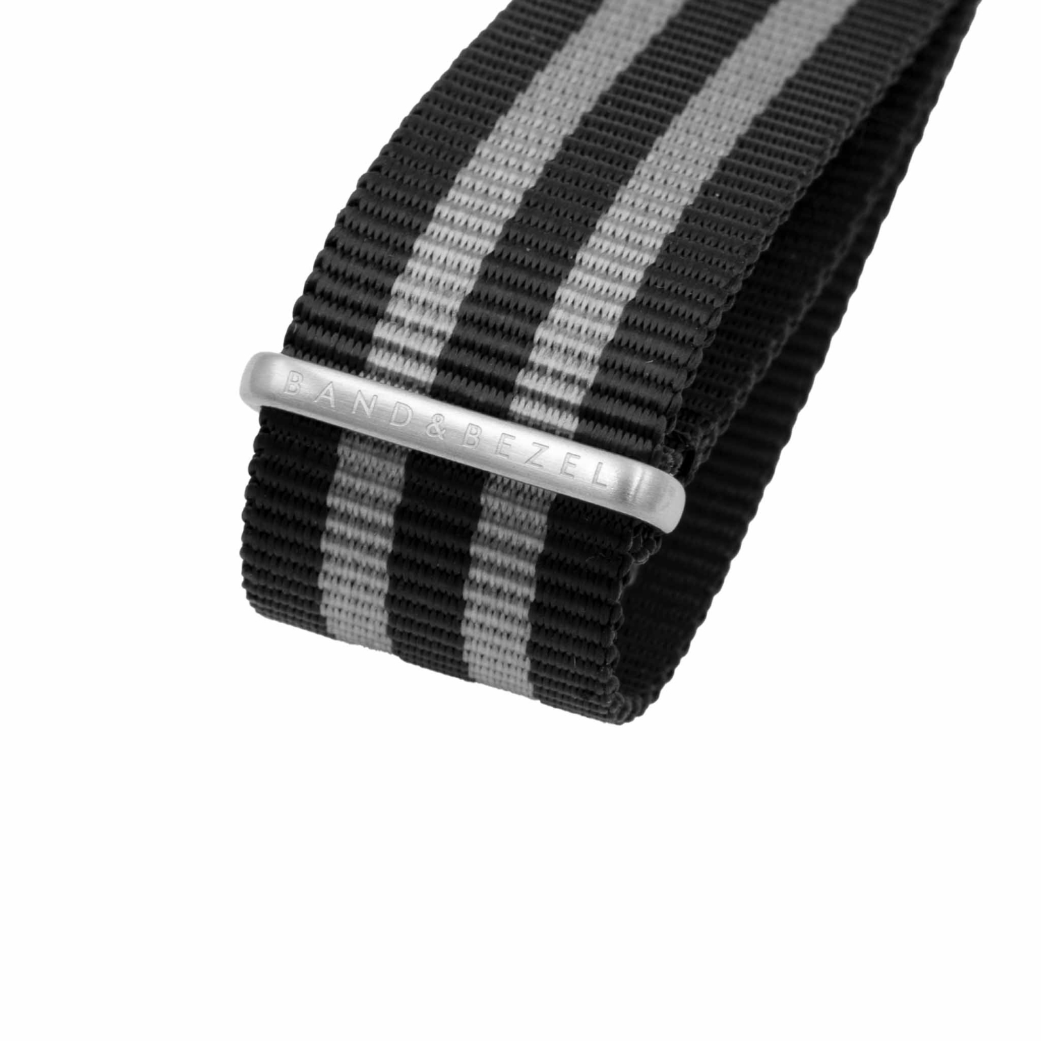 Band & Bezel Original NATO Watch Strap - 18mm - Striped Grey