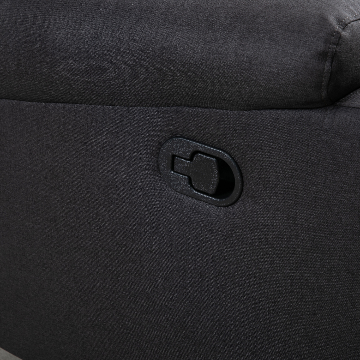 HOMCOM Double Reclining Loveseat, 2 Seater Manual Recliner Chair, Upholstered Reclining Sofa Chair with Footrest and Split Backrest, Dark Grey