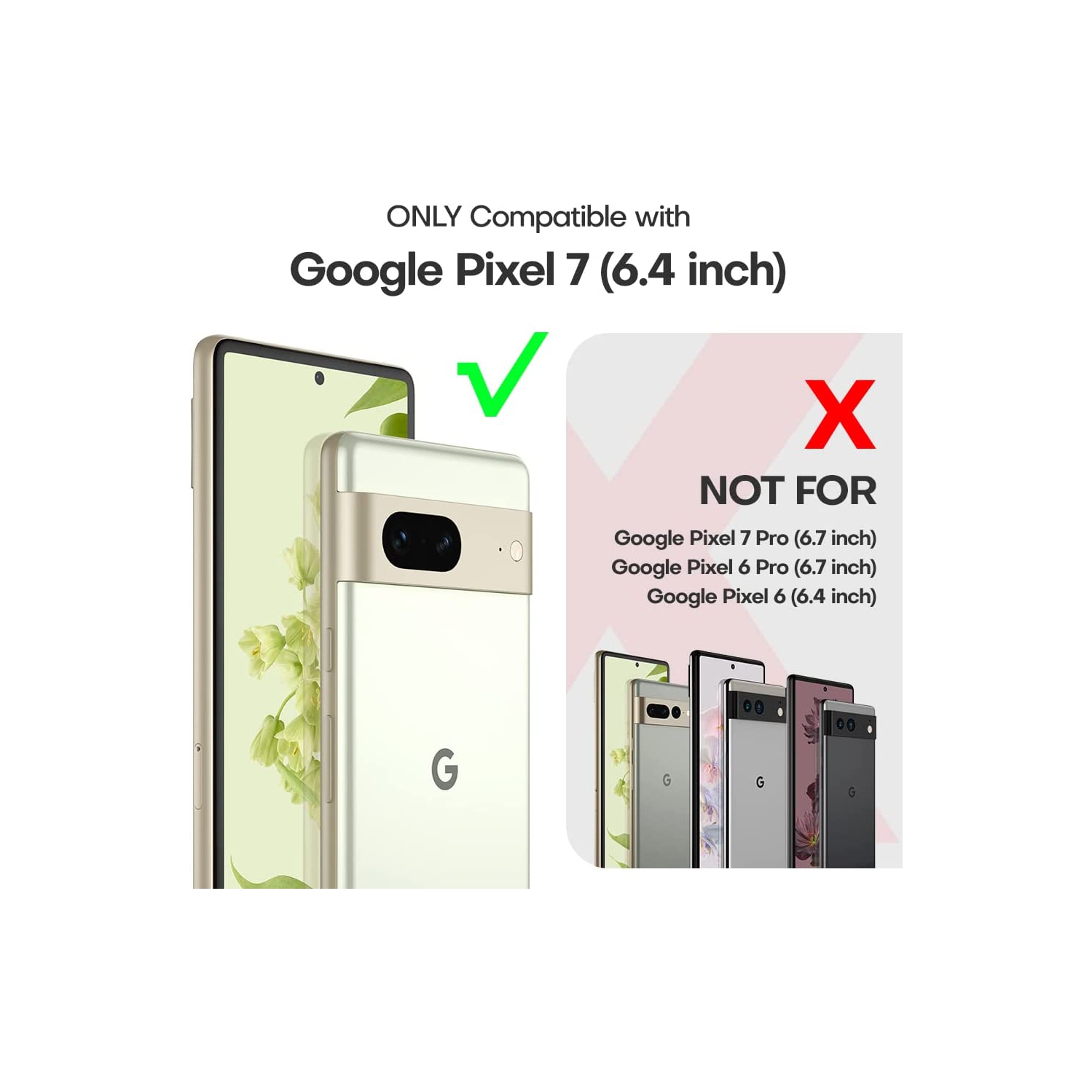 Verre Trempé pour Google Pixel 7 Écran HD Film 9H Anti-Rayures Compatible avec les Coques, Sans Bulles Ajustement Parfait, Haptic Touch Précis