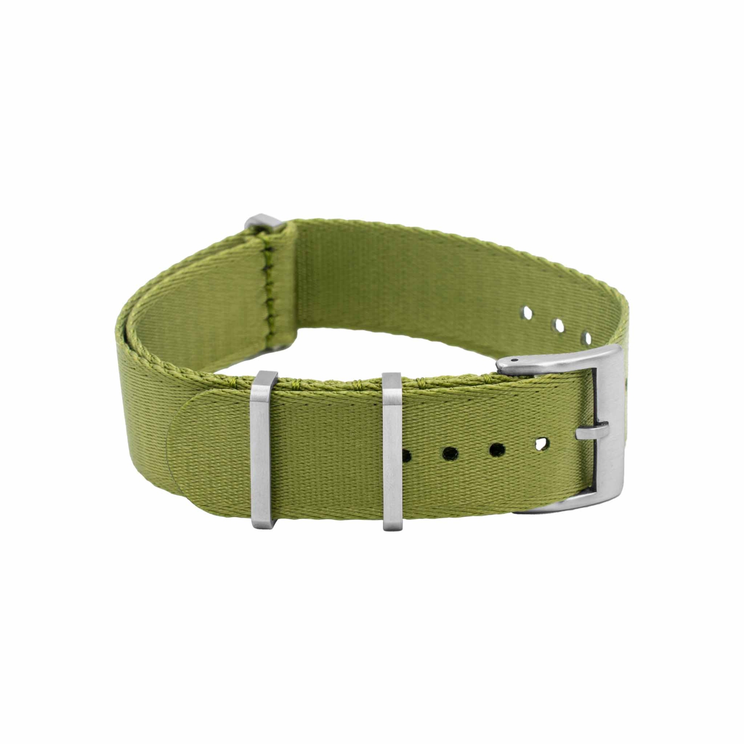 Bracelet et lunette en nato avec ceinture de sécurité - 22 mm - Vert militaire